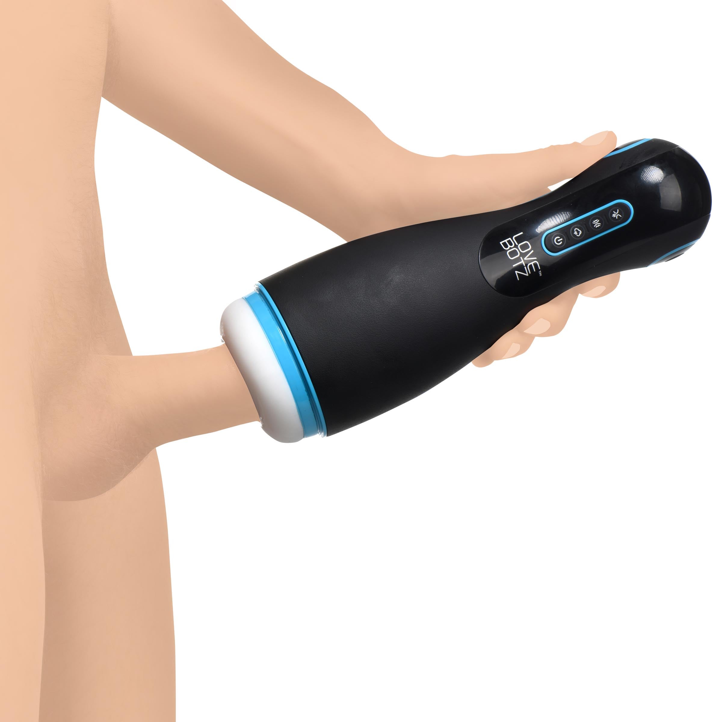 Lovebotz The Milker Extreme 16X Sucking, Squeezing, and Vibrating Masturbator Black