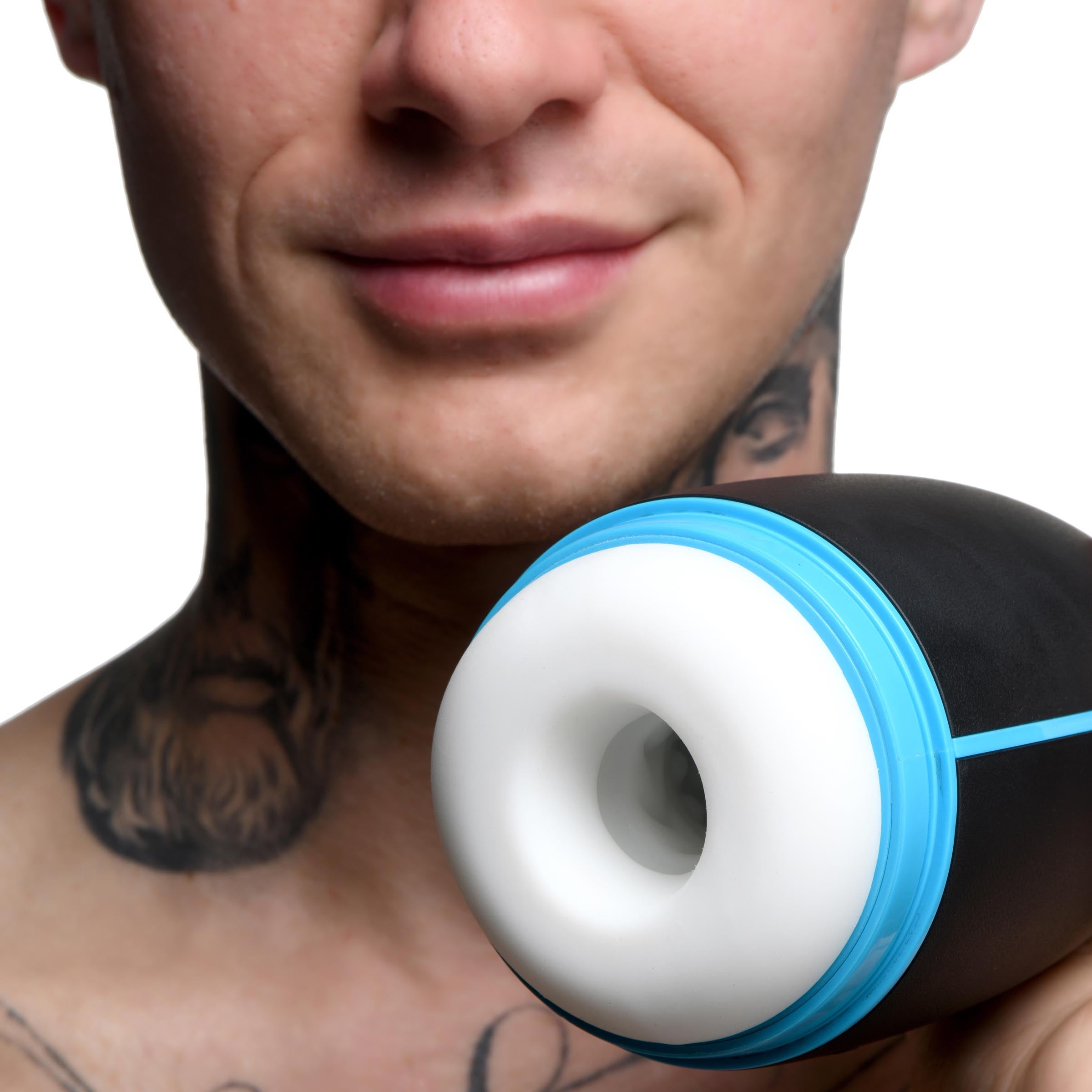 Lovebotz The Milker Extreme 16X Sucking, Squeezing, and Vibrating Masturbator Black