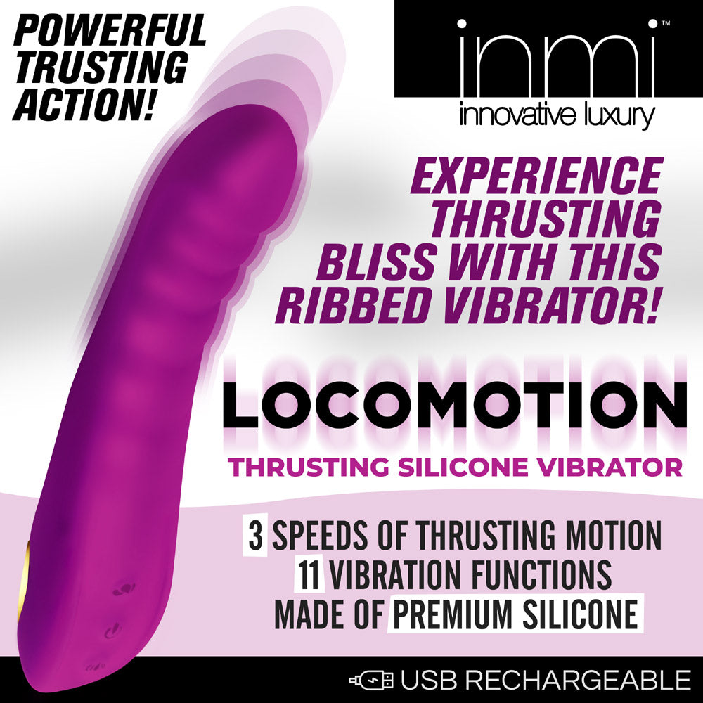 Inmi Locomotion Thrusting Silicone Vibrator Purple