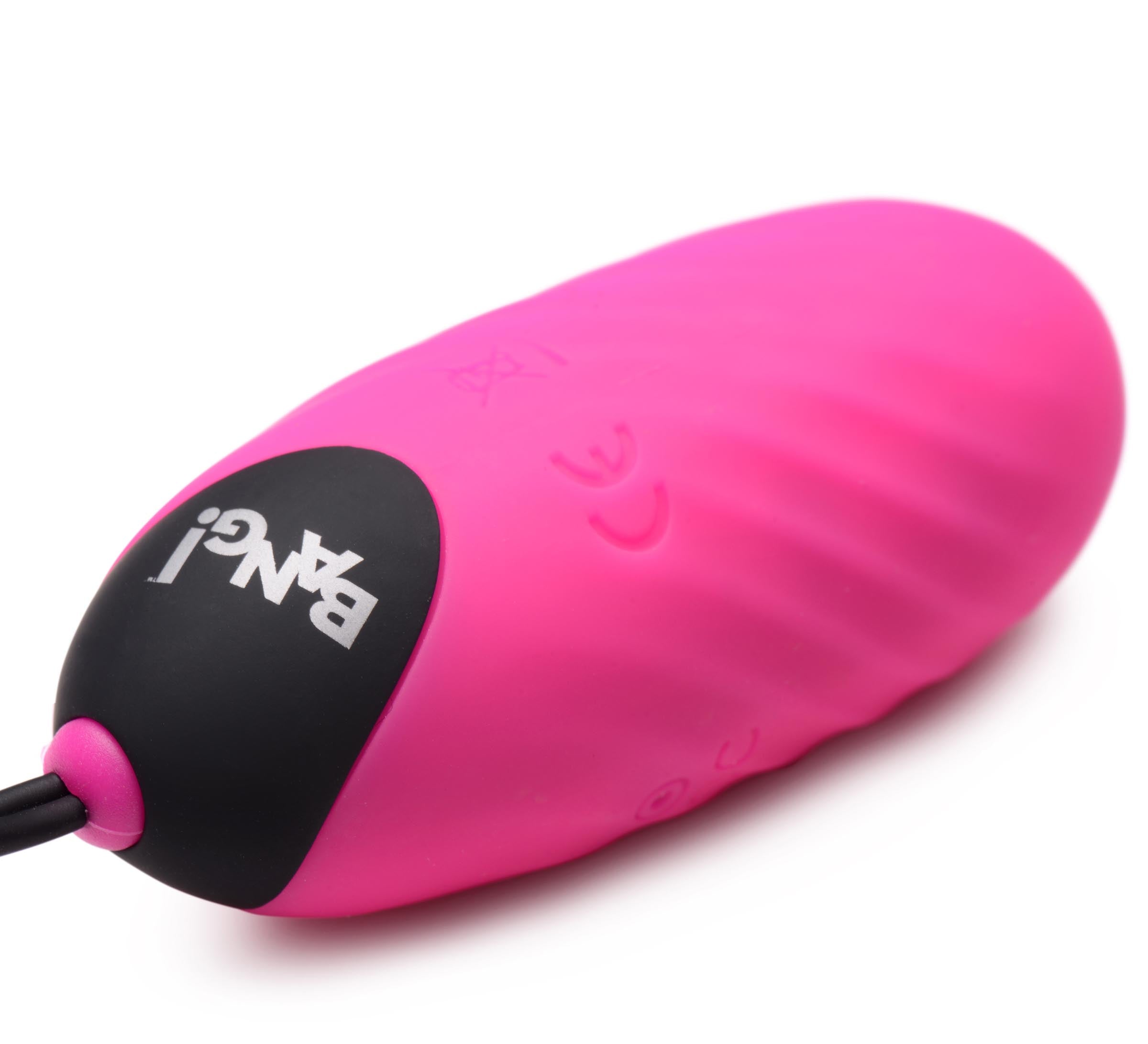 Bang! 28X Swirl Silicone Vibrating Egg with Remote Control Pink