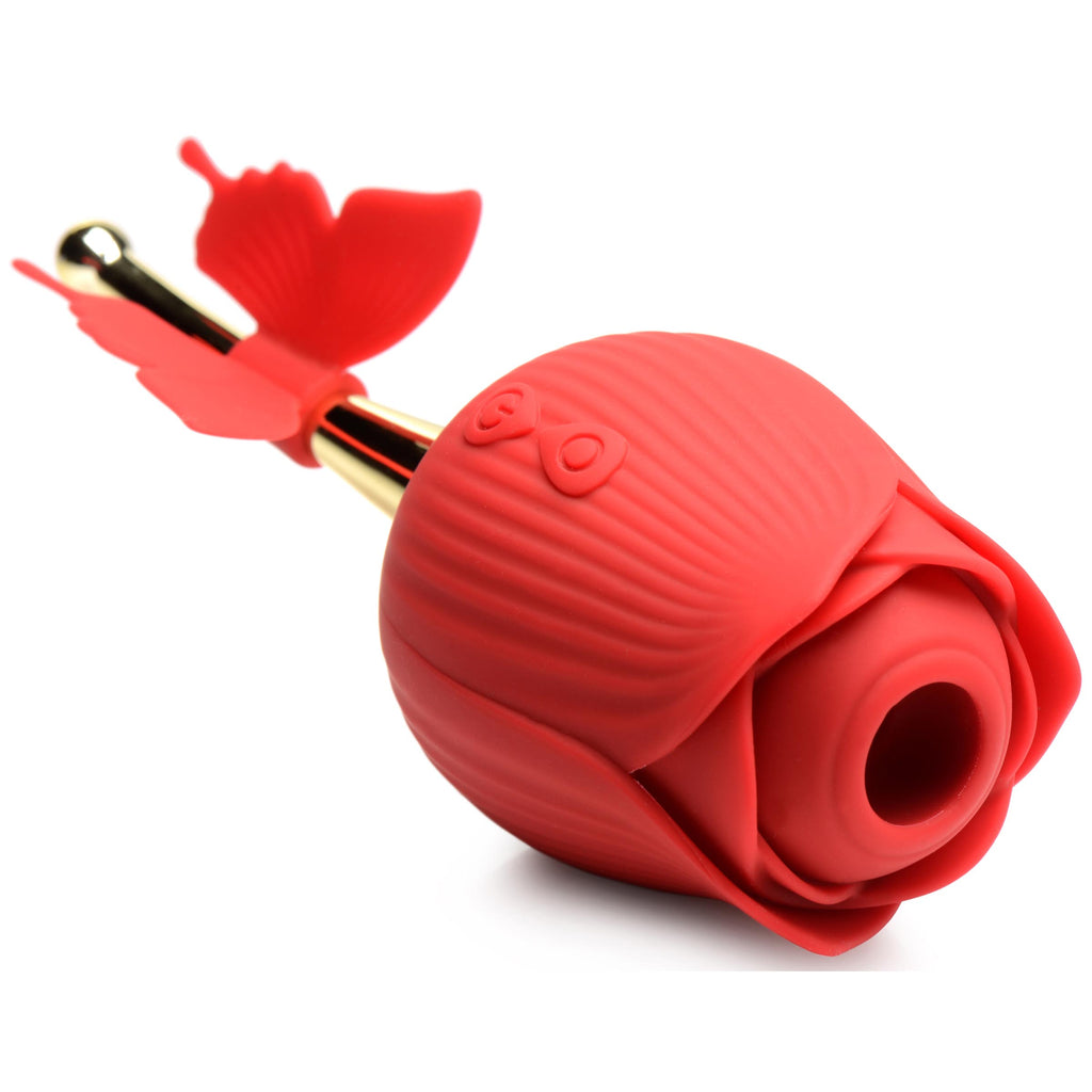 Bloomgasm Bloomgasm Flutter Rose Clit Sucking Stimulator with Butterfly Teaser Red