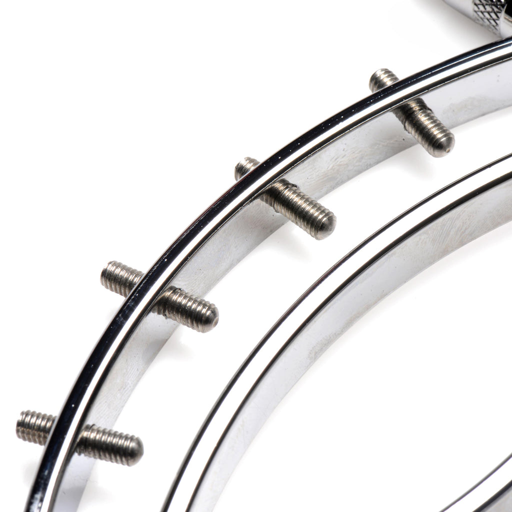 Master Series Spread Em Stainless Steel Poker Labia Clamp with Adjustable Pressure Screws Grey