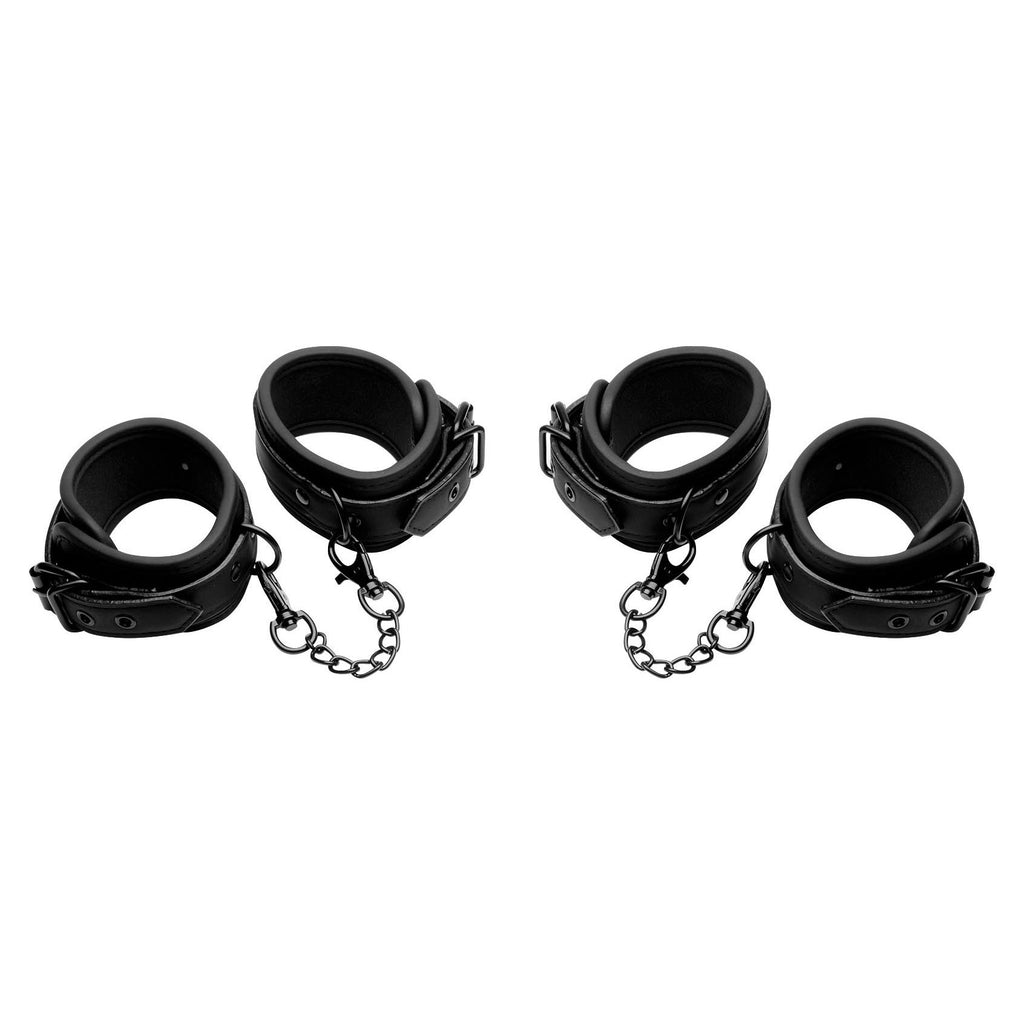 Master Series Kinky Comfort Wrist and Ankle Cuff Set Black