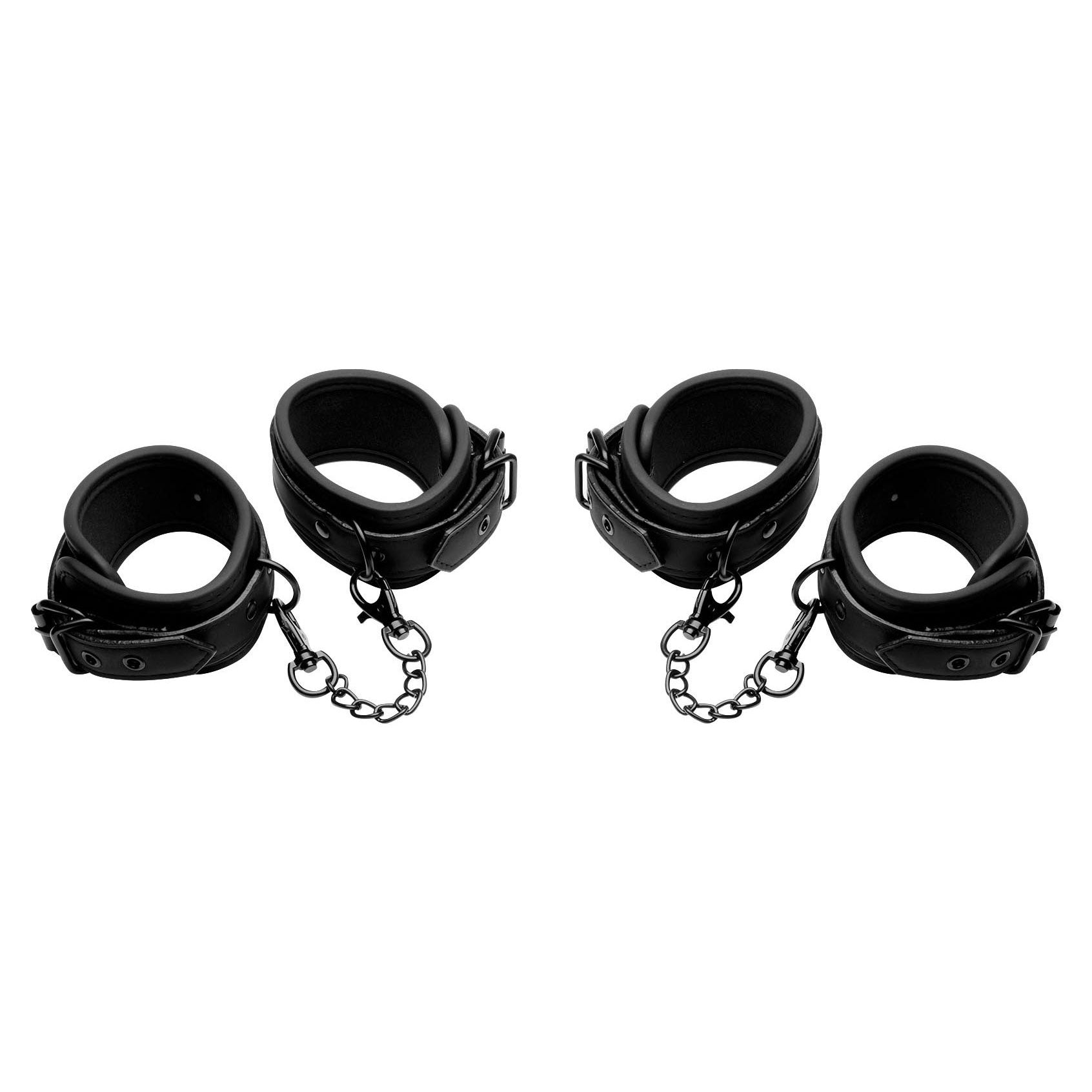 Master Series Kinky Comfort Wrist and Ankle Cuff Set Black