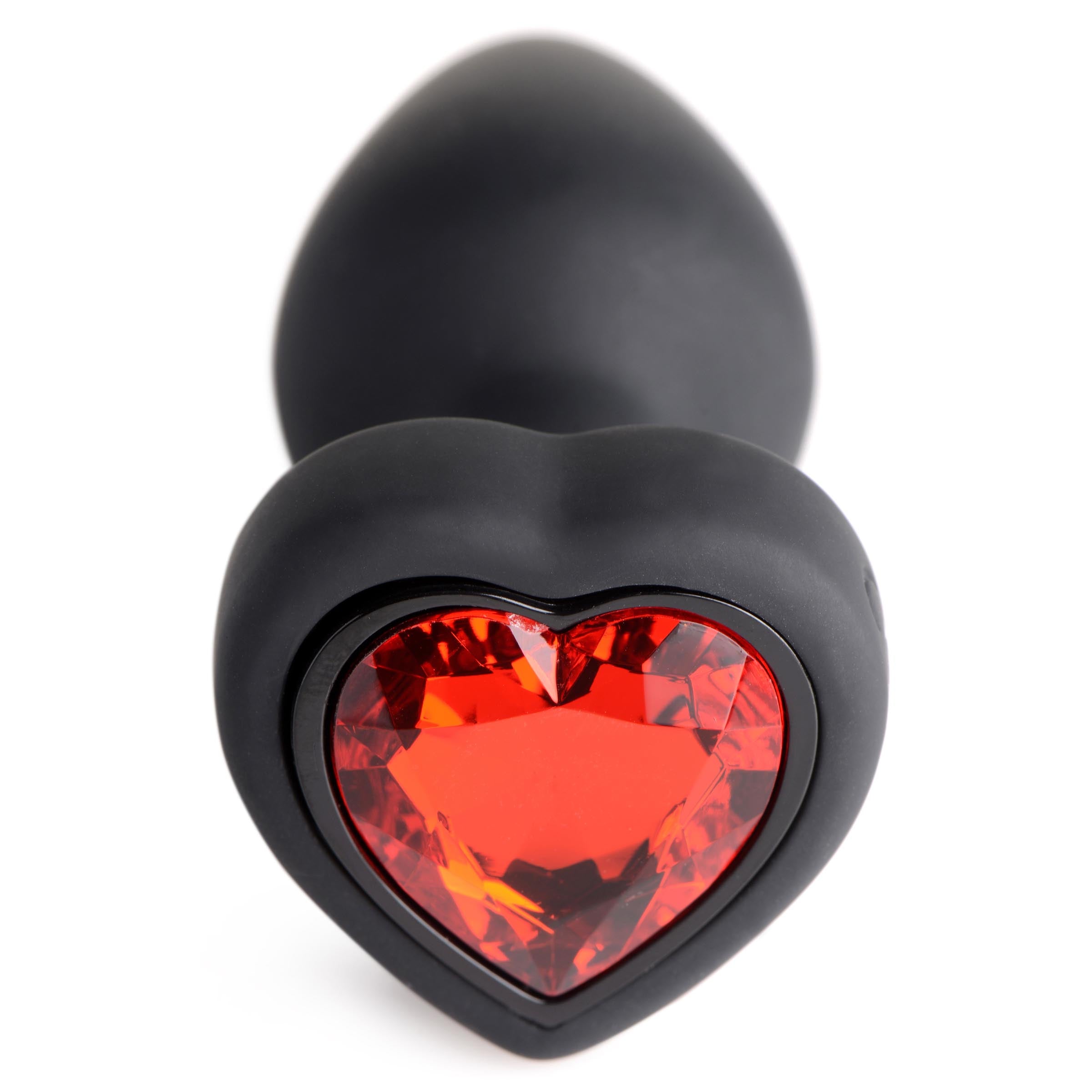 Booty Sparks 28X Vibrating Silicone Red Heart Anal Plug - Small Red
