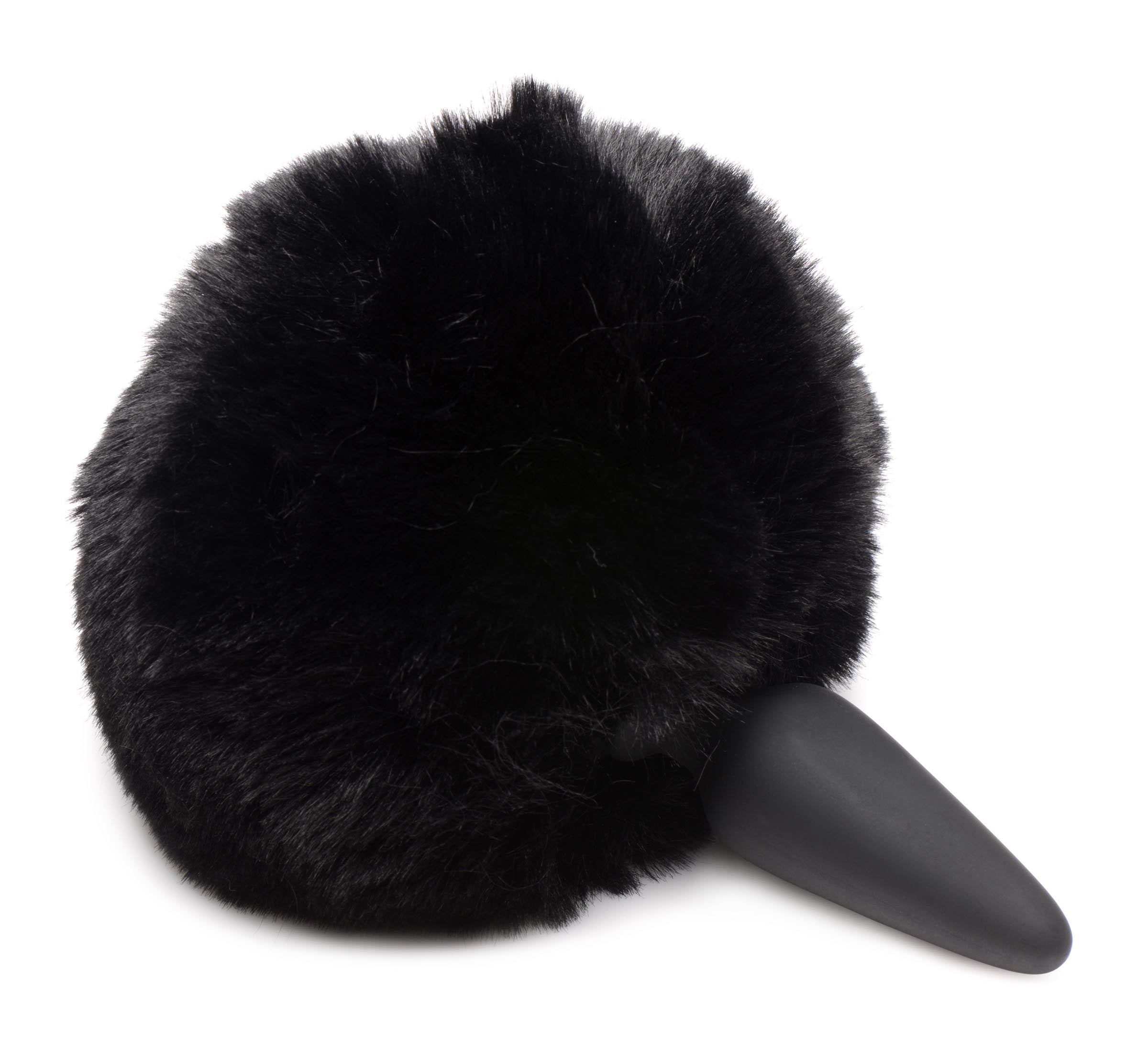 Tailz Small Anal Plug with Interchangeable Bunny Tail - Black Black