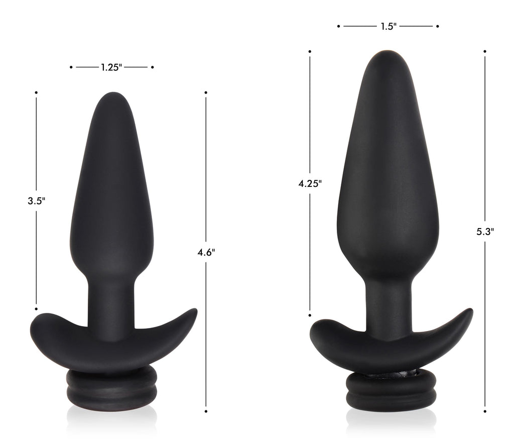 Tailz Large Vibrating Anal Plug with Interchangeable Fox Tail - Rainbow Multi
