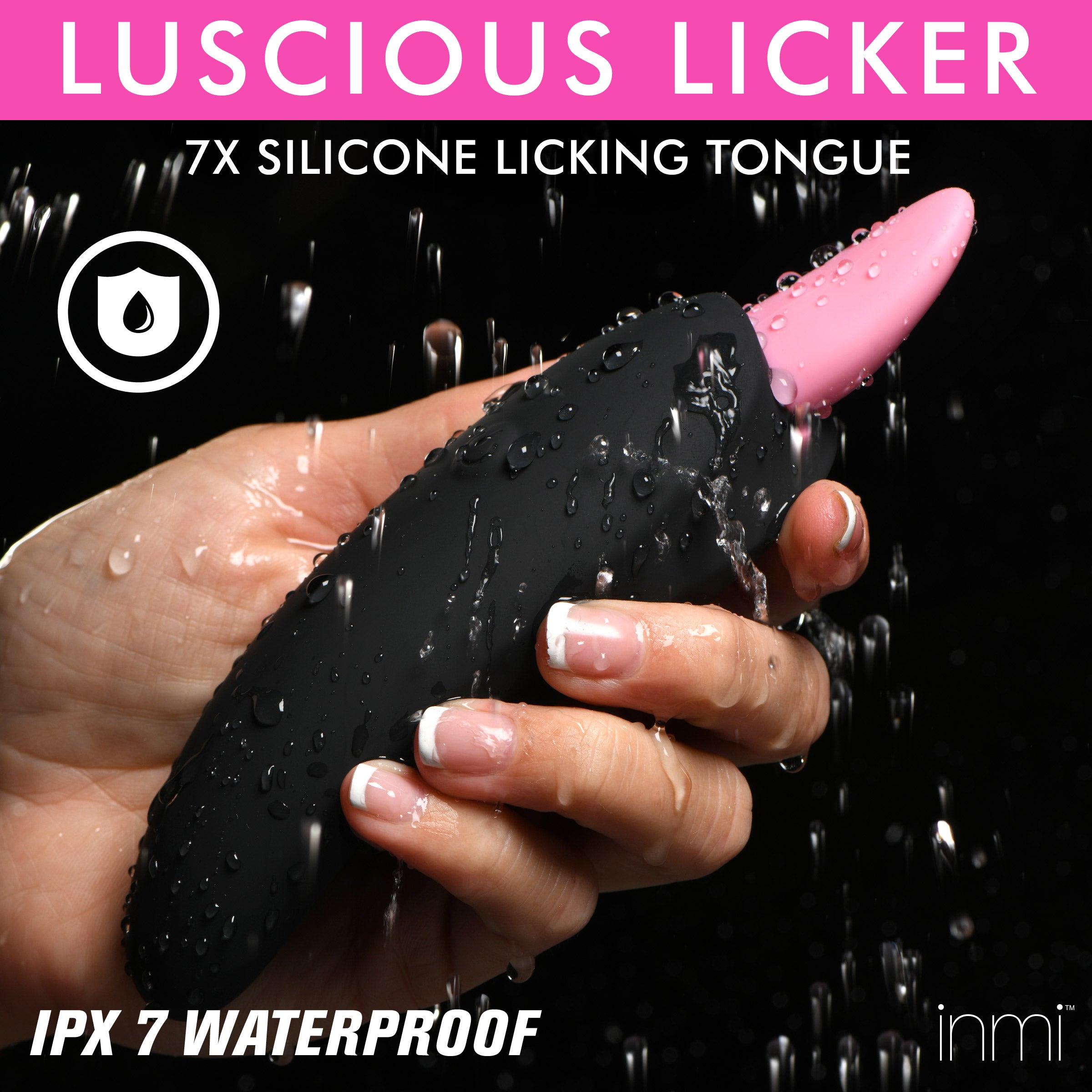 Inmi Luscious Licker 7X Silicone Licking Tongue Black