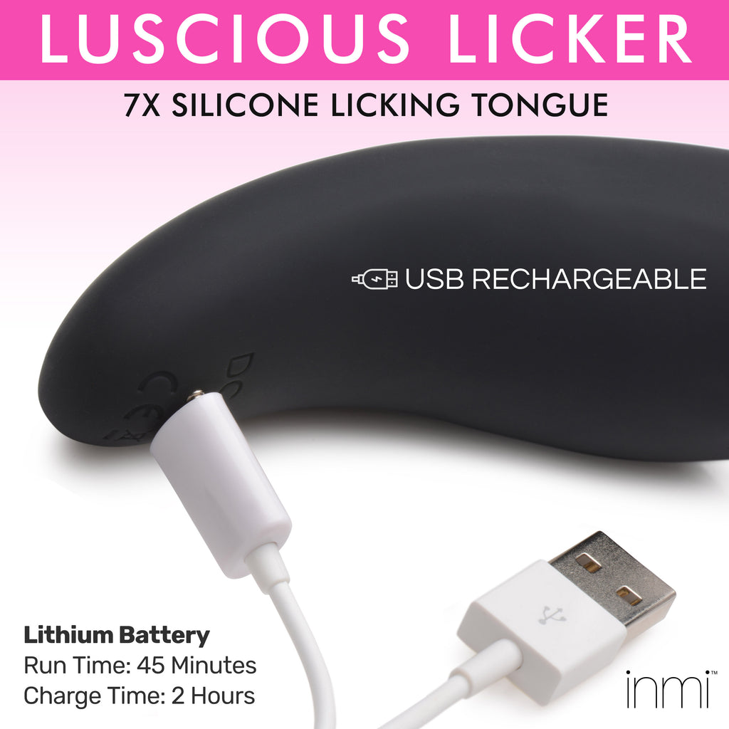 Inmi Luscious Licker 7X Silicone Licking Tongue Black