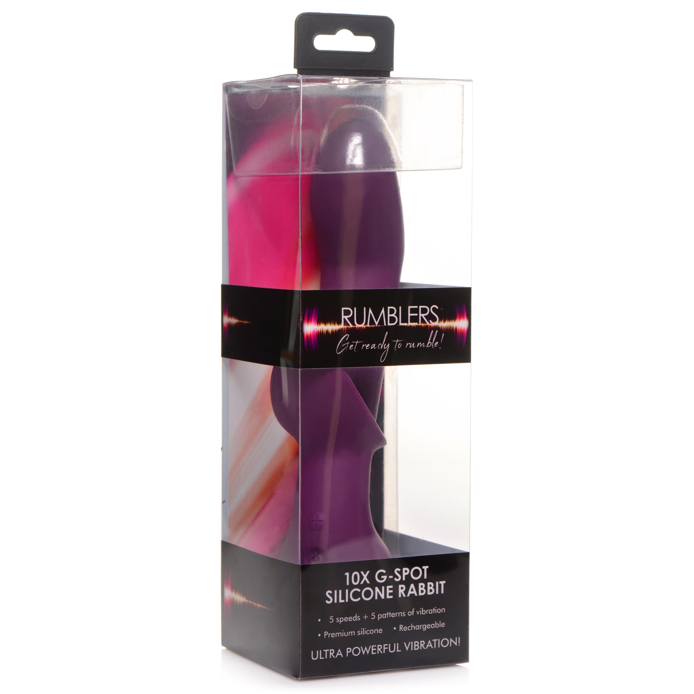 Rumblers 10X G-Spot Silicone Vibrator Purple