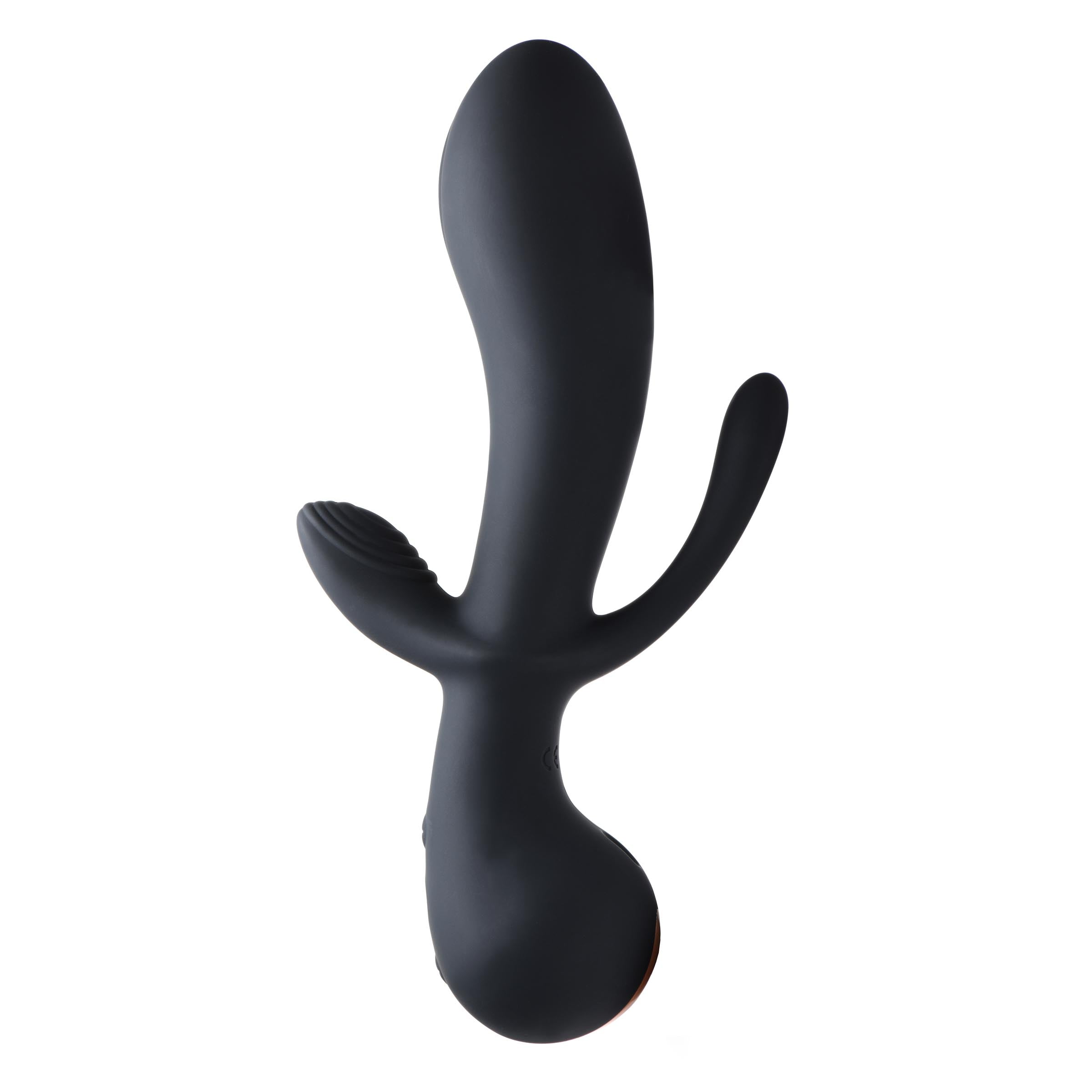 Rumblers 10X Triple Stim Silicone Vibrator Black