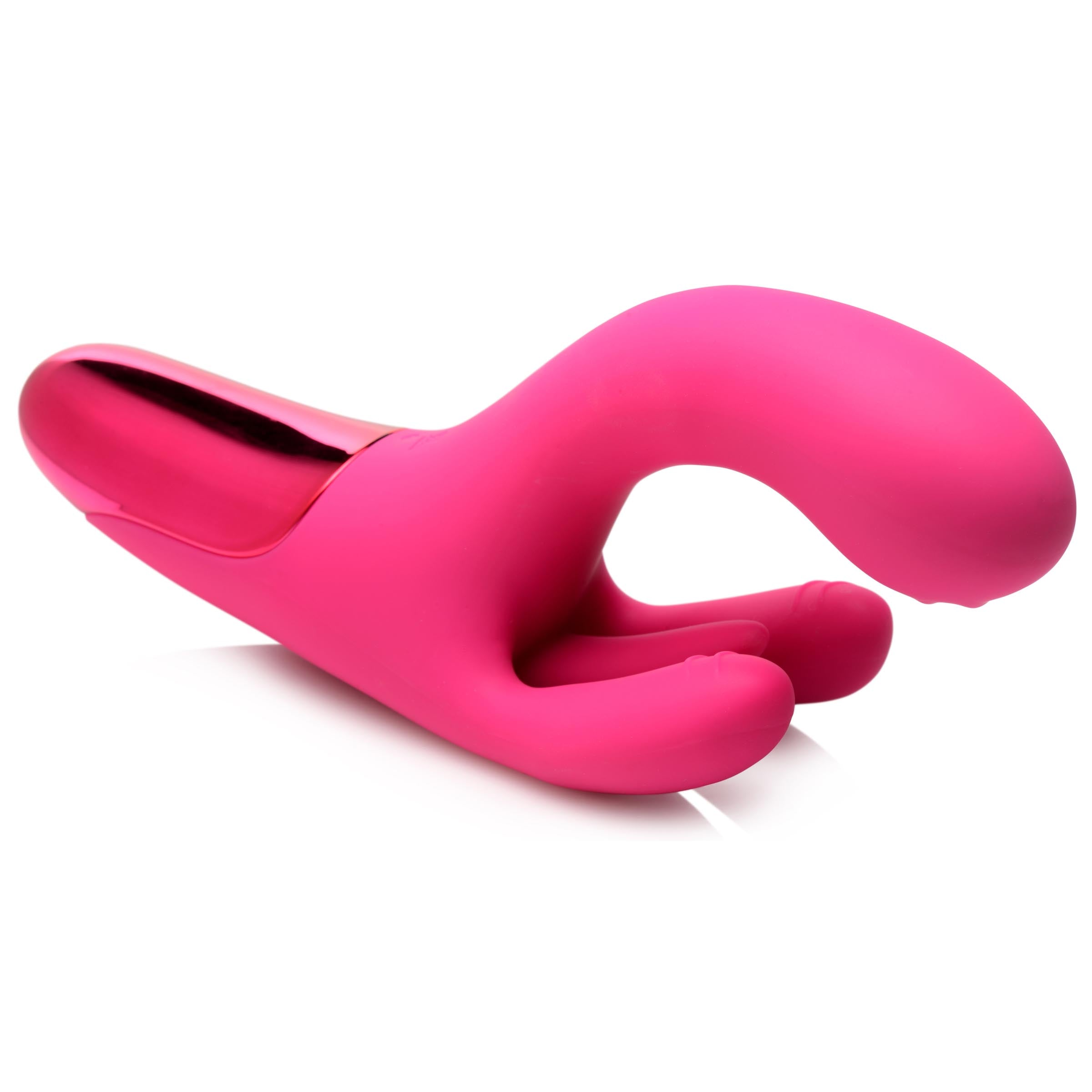 Bang! 10X Triple Rabbit Silicone Vibrator - Pink Pink