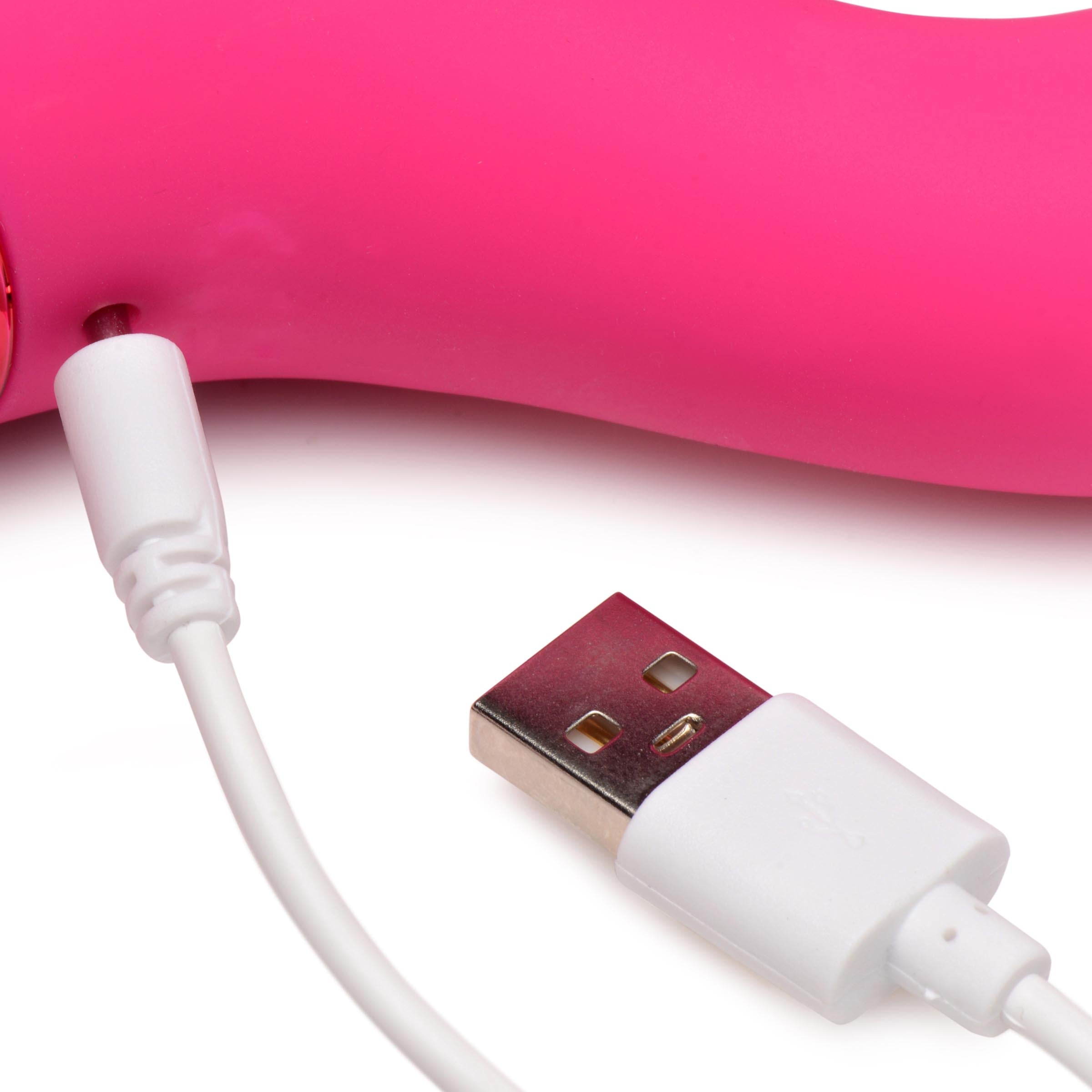 Bang! 10X Triple Rabbit Silicone Vibrator - Pink Pink