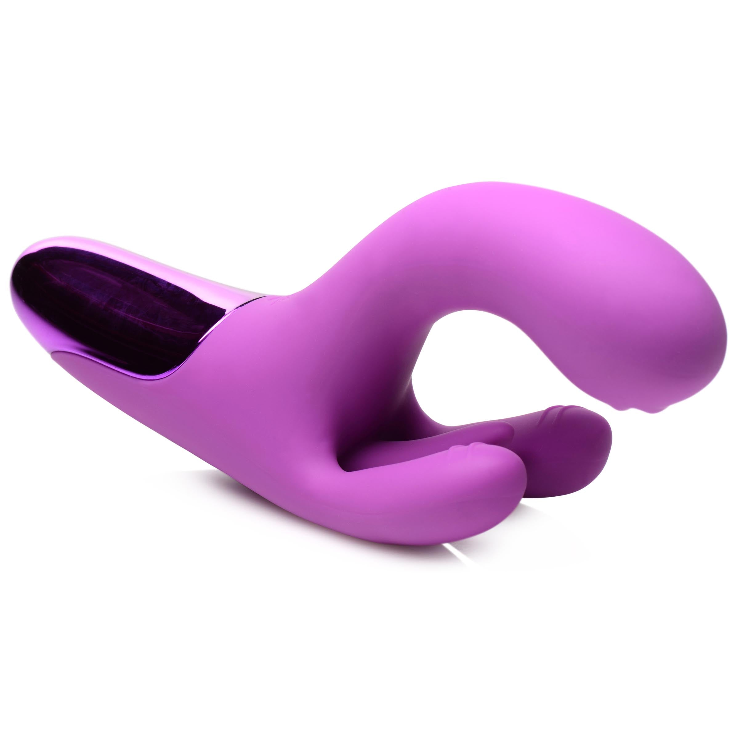Bang! 10X Triple Rabbit Silicone Vibrator - Pink Purple