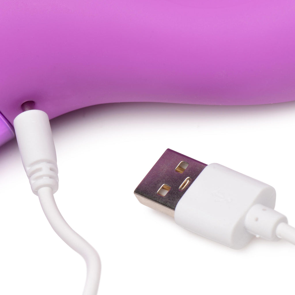 Bang! 10X Triple Rabbit Silicone Vibrator - Pink Purple