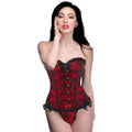 Master Series Scarlet Seduction Lace-up Corset and Thong - Large