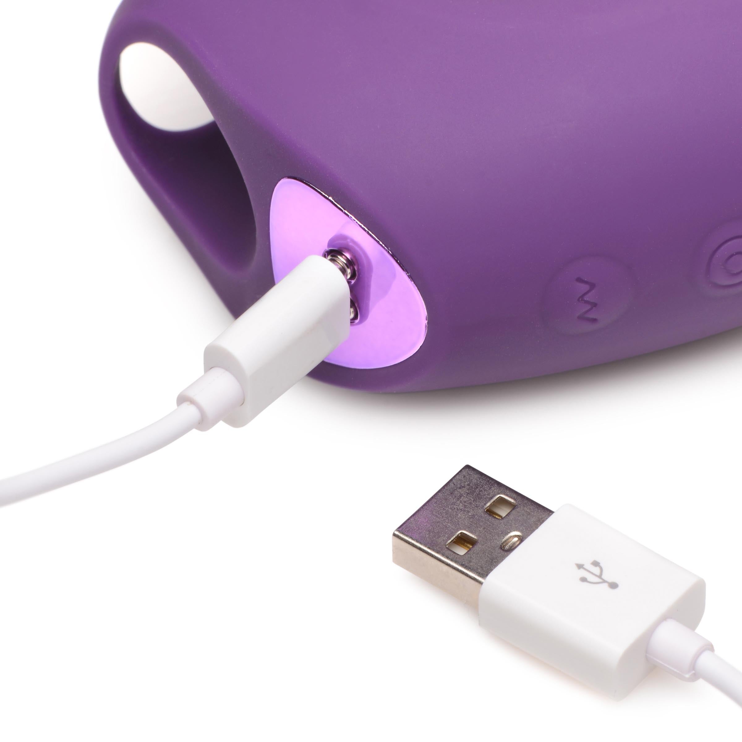 Inmi Finger-Pulse Silicone Pulsing Finger Vibrator Purple