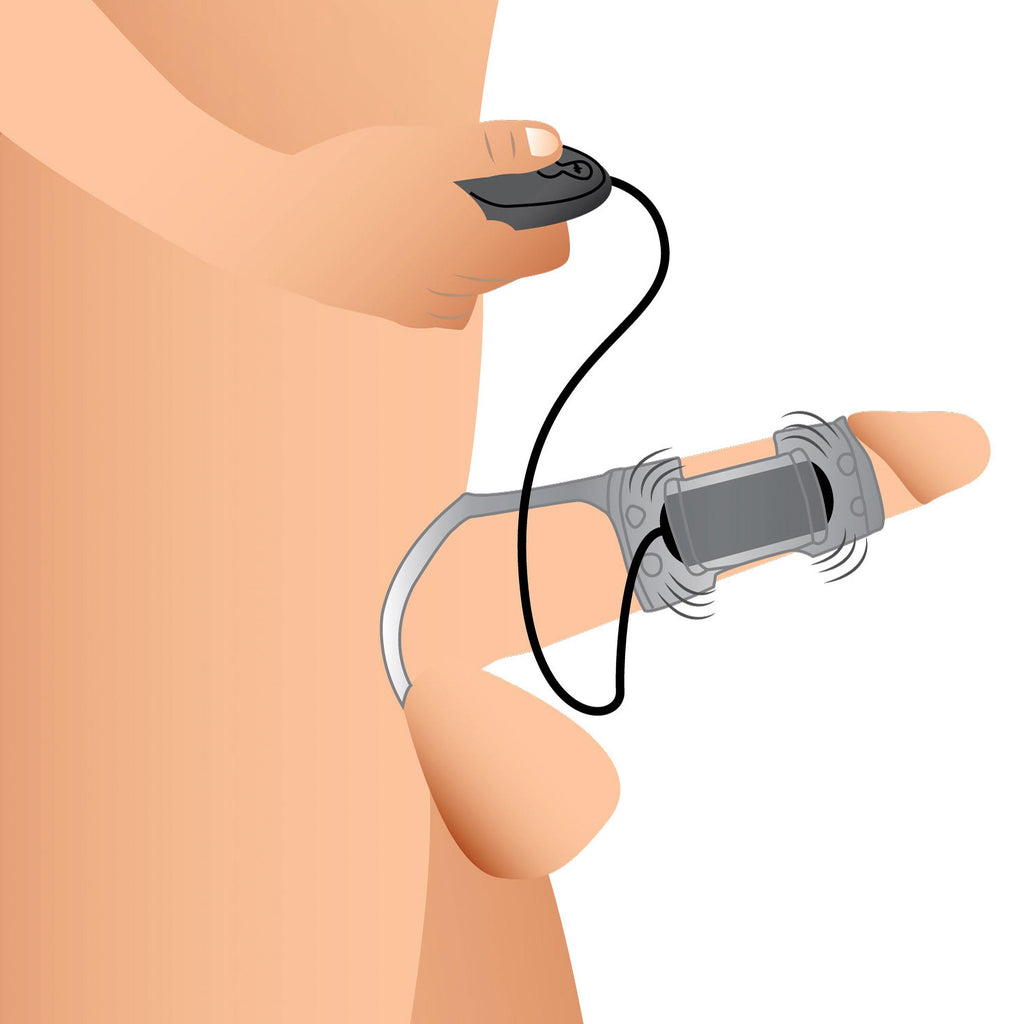 Trinity Men 20X Dual Cock Teaser with Cock and Ball Ring Clear