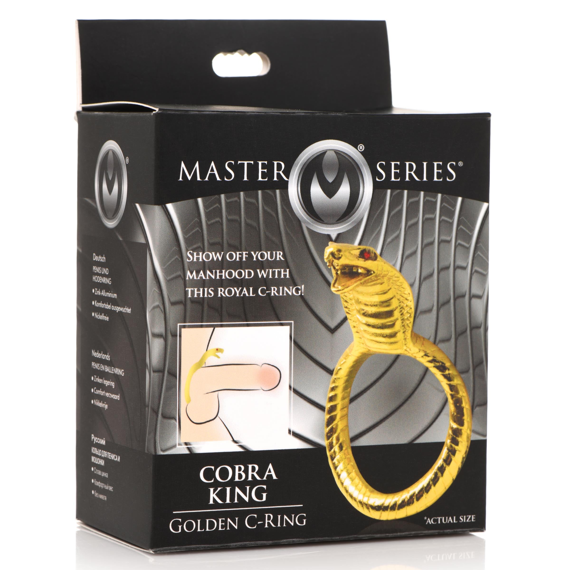 Master Series Cobra King Golden Cock Ring Yellow