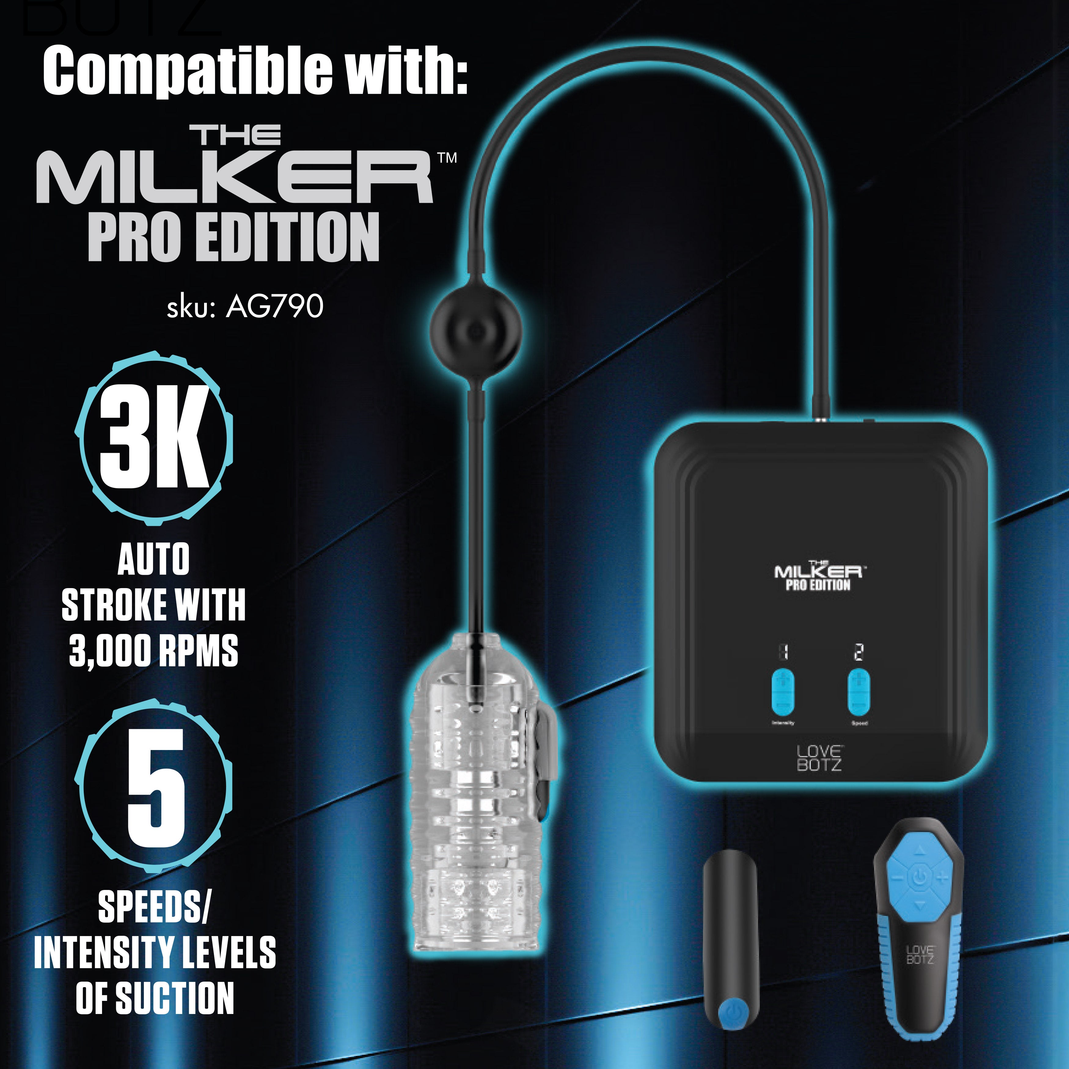 LoveBotz Milker Masturbator Accessory Clear