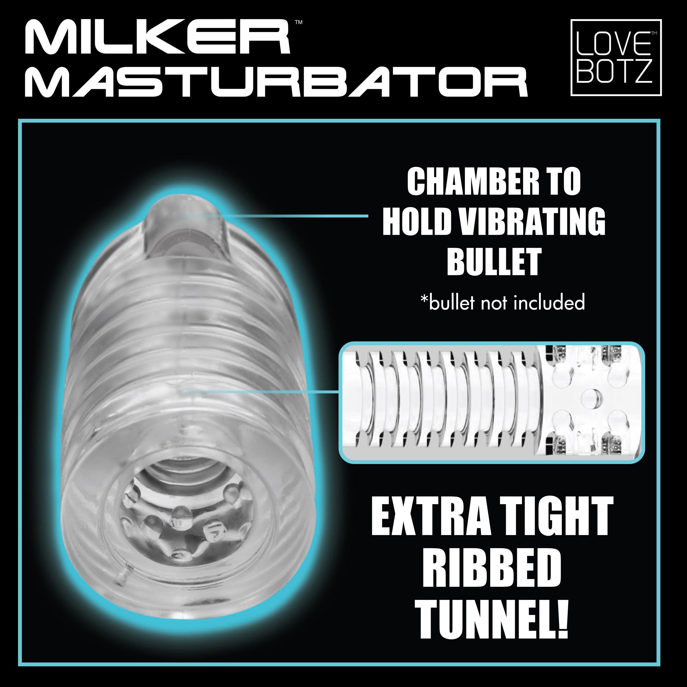 LoveBotz Milker Masturbator Accessory Clear