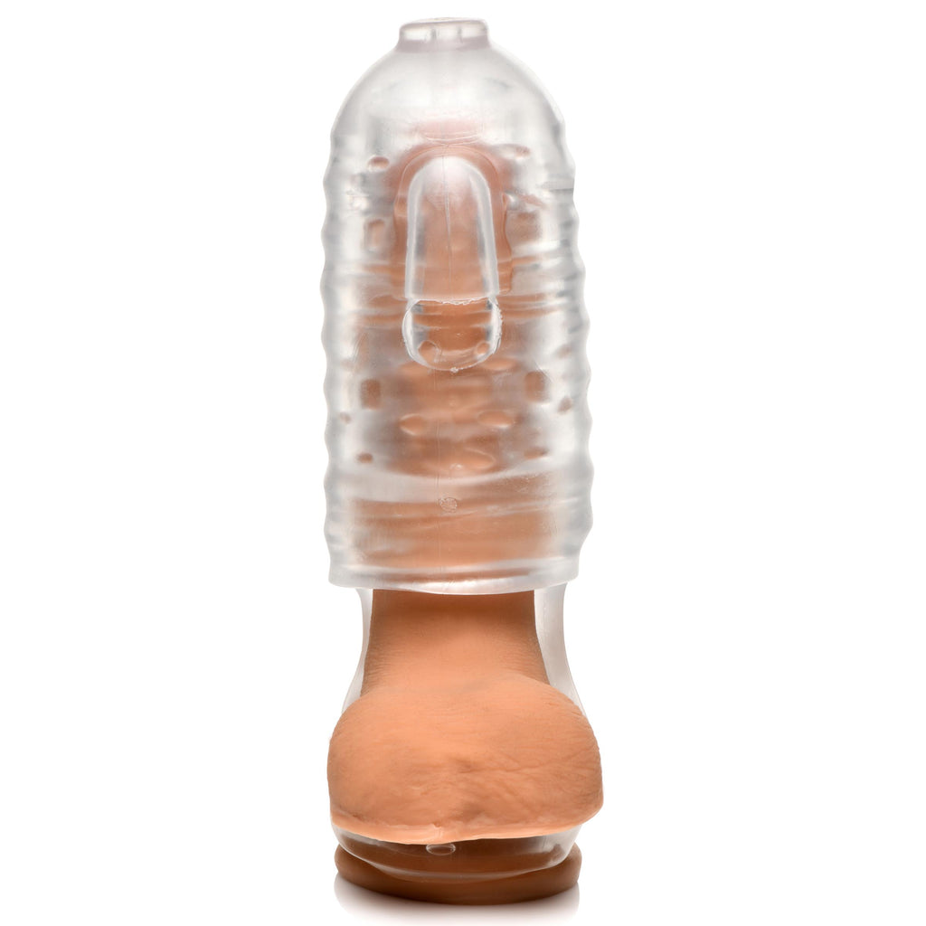 LoveBotz Milker Masturbator with Ball Strap Clear