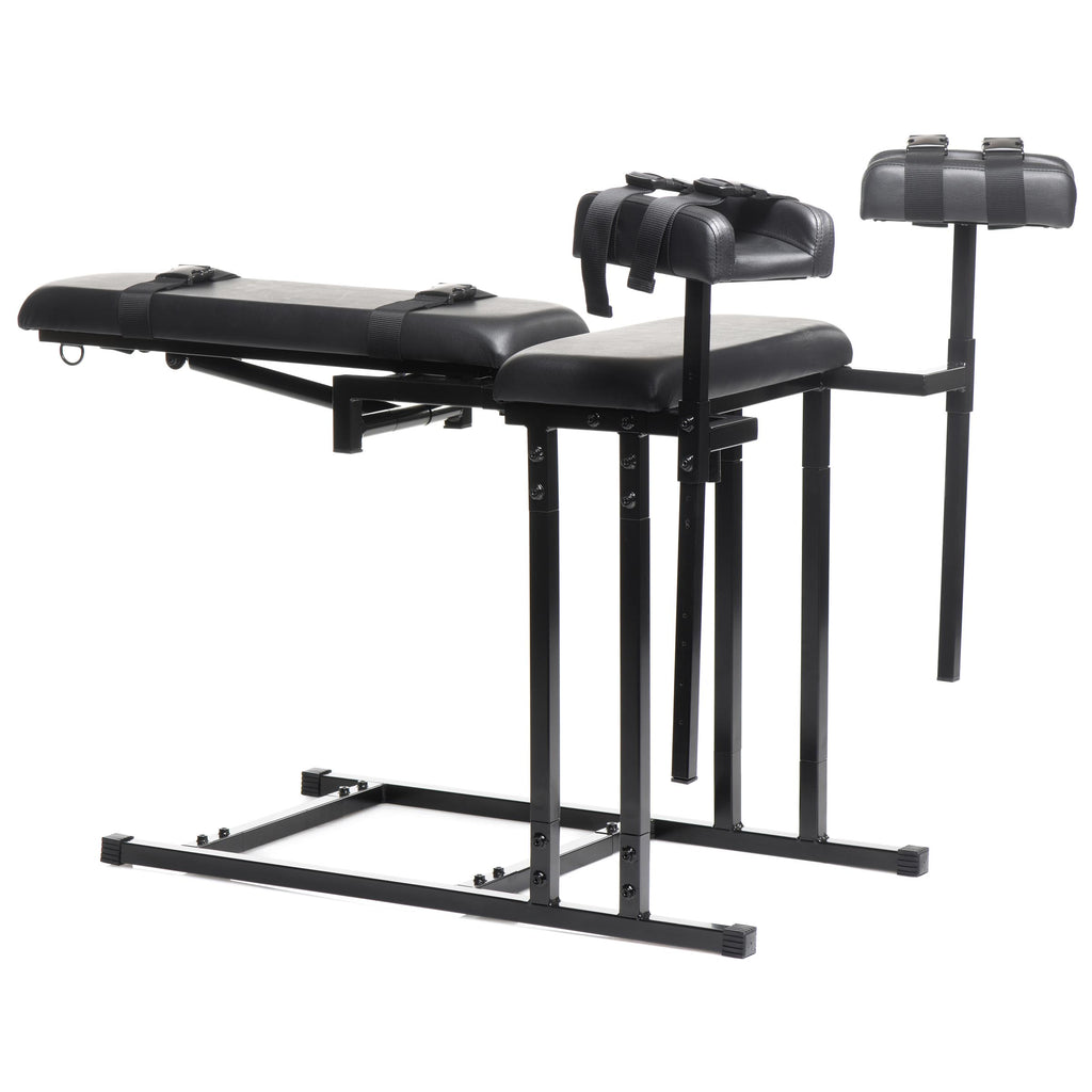 Master Series Obedience Adjustable Bondage Chair Black