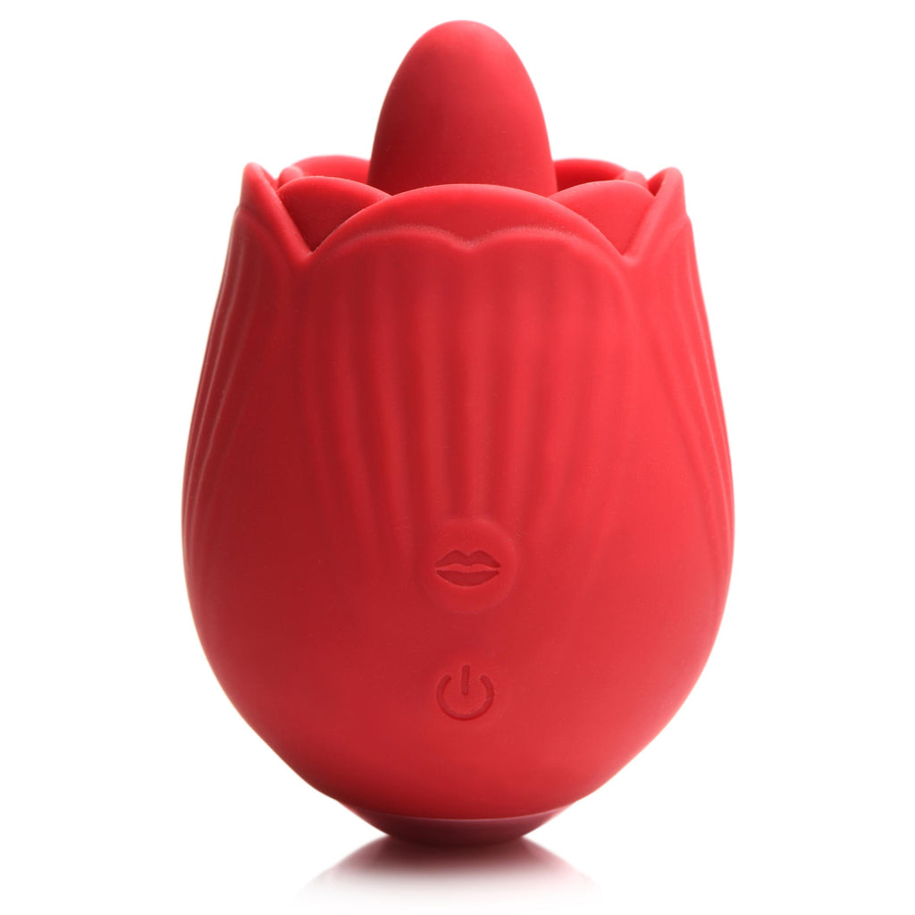 Bloomgasm 10X French Rose Licking and Vibrating Stimulator Red