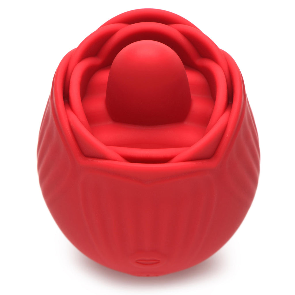 Bloomgasm 10X French Rose Licking and Vibrating Stimulator Red