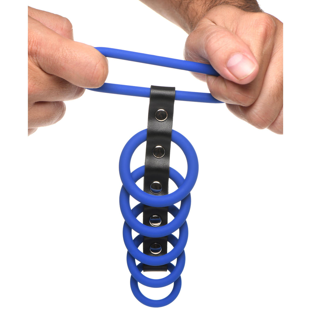 Strict Silicone Gates of Hell Chastity Device Blue