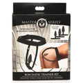 Master Series Bum-Tastic Trainer Set Silicone 3 Piece Anal Plug Set with Harness Black