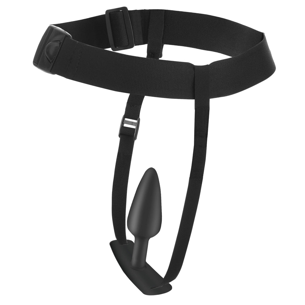 Master Series Bum-Tastic Trainer Set Silicone 3 Piece Anal Plug Set with Harness Black