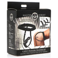 Master Series P-Spot Plugger Trainer Set Silicone 3 Piece Prostate Plug Set with Harness Black