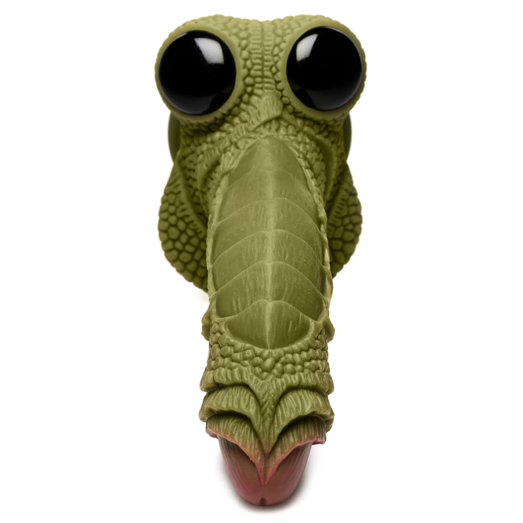 Creature Cocks Swamp Monster Green Scaly Silicone Dildo Green