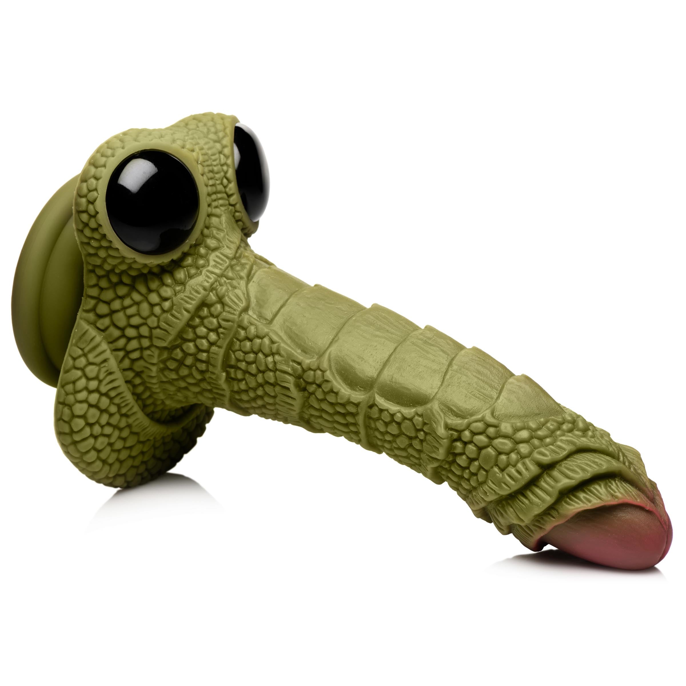 Creature Cocks Swamp Monster Green Scaly Silicone Dildo Green