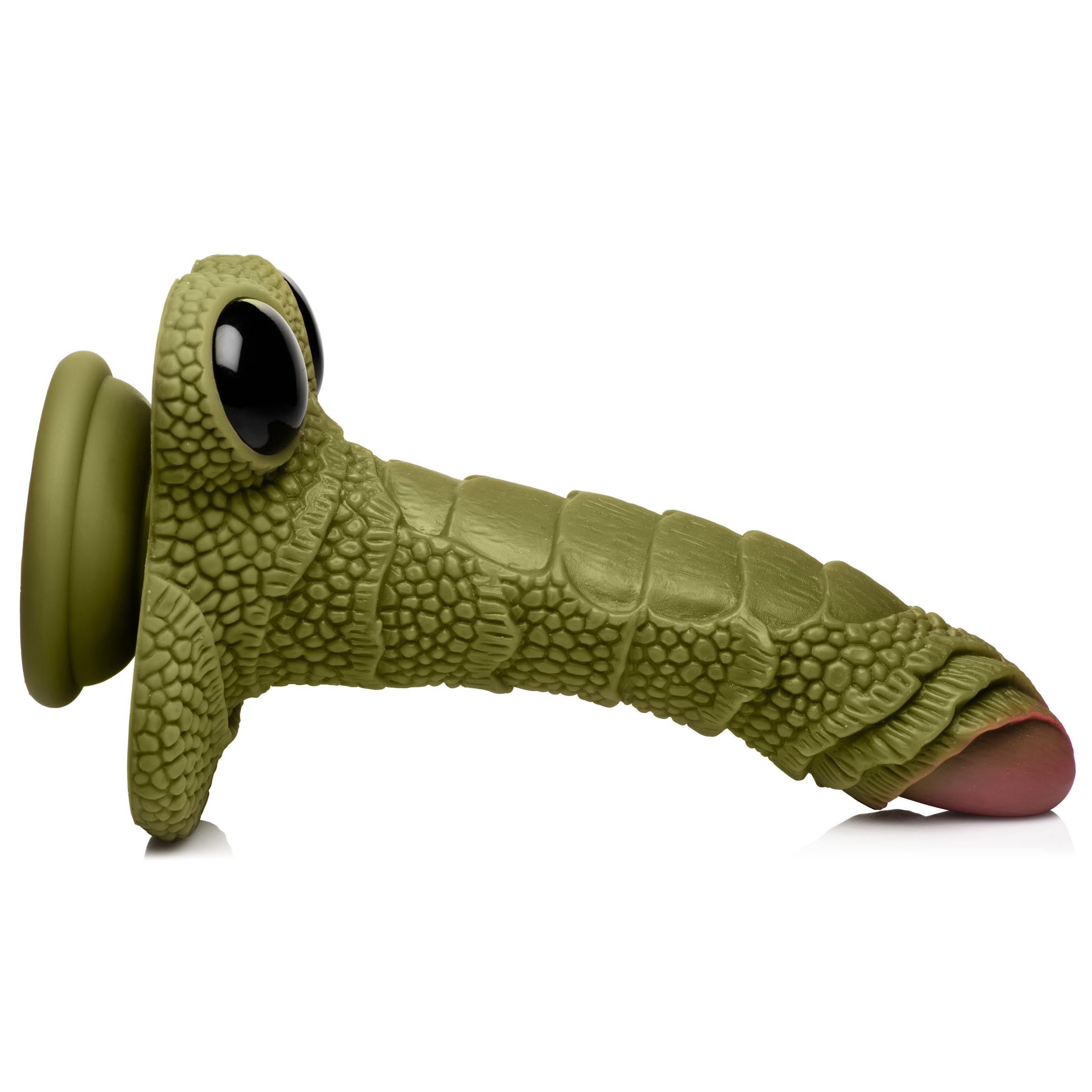 Creature Cocks Swamp Monster Green Scaly Silicone Dildo Green