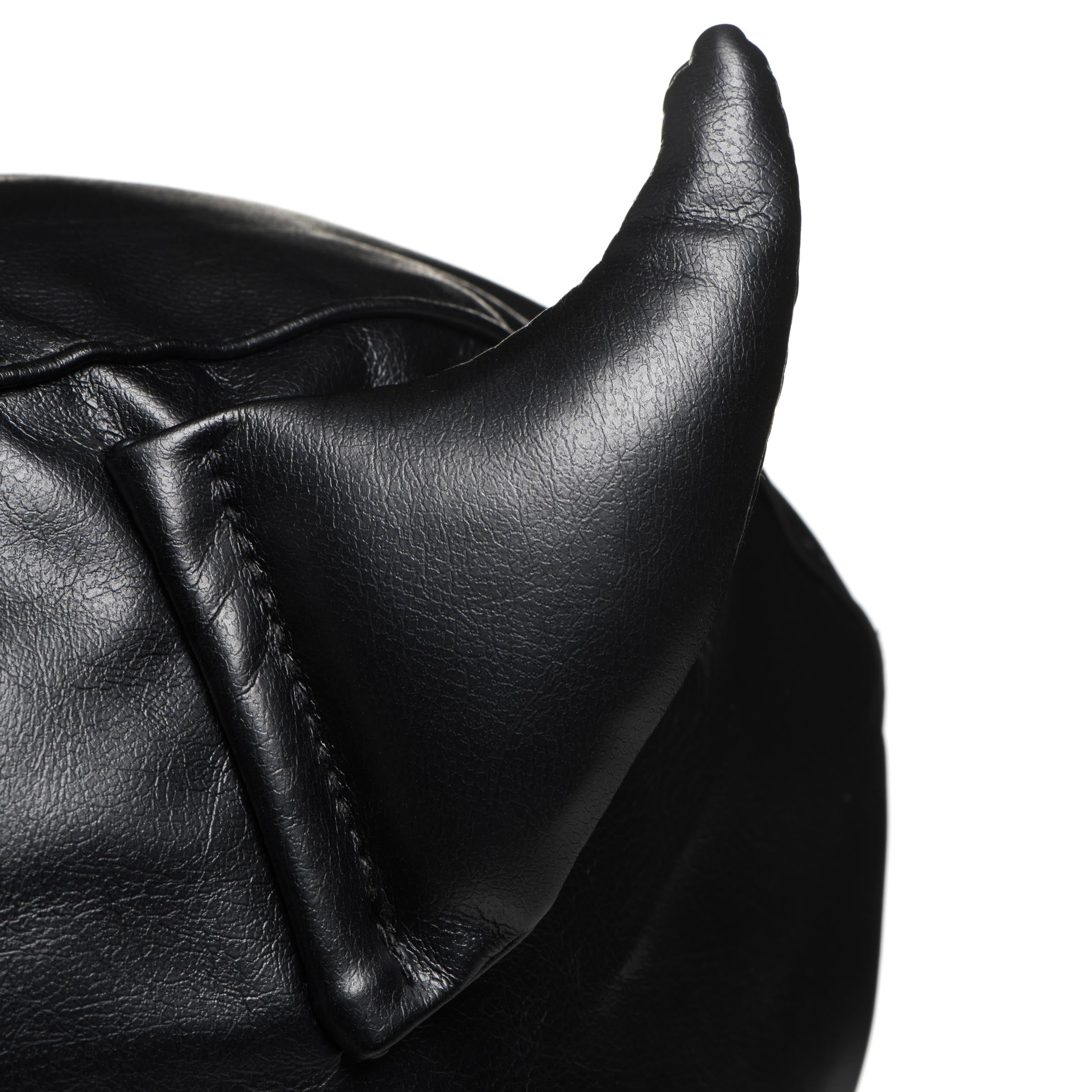 Master Series Fetish Hood with Horns Black