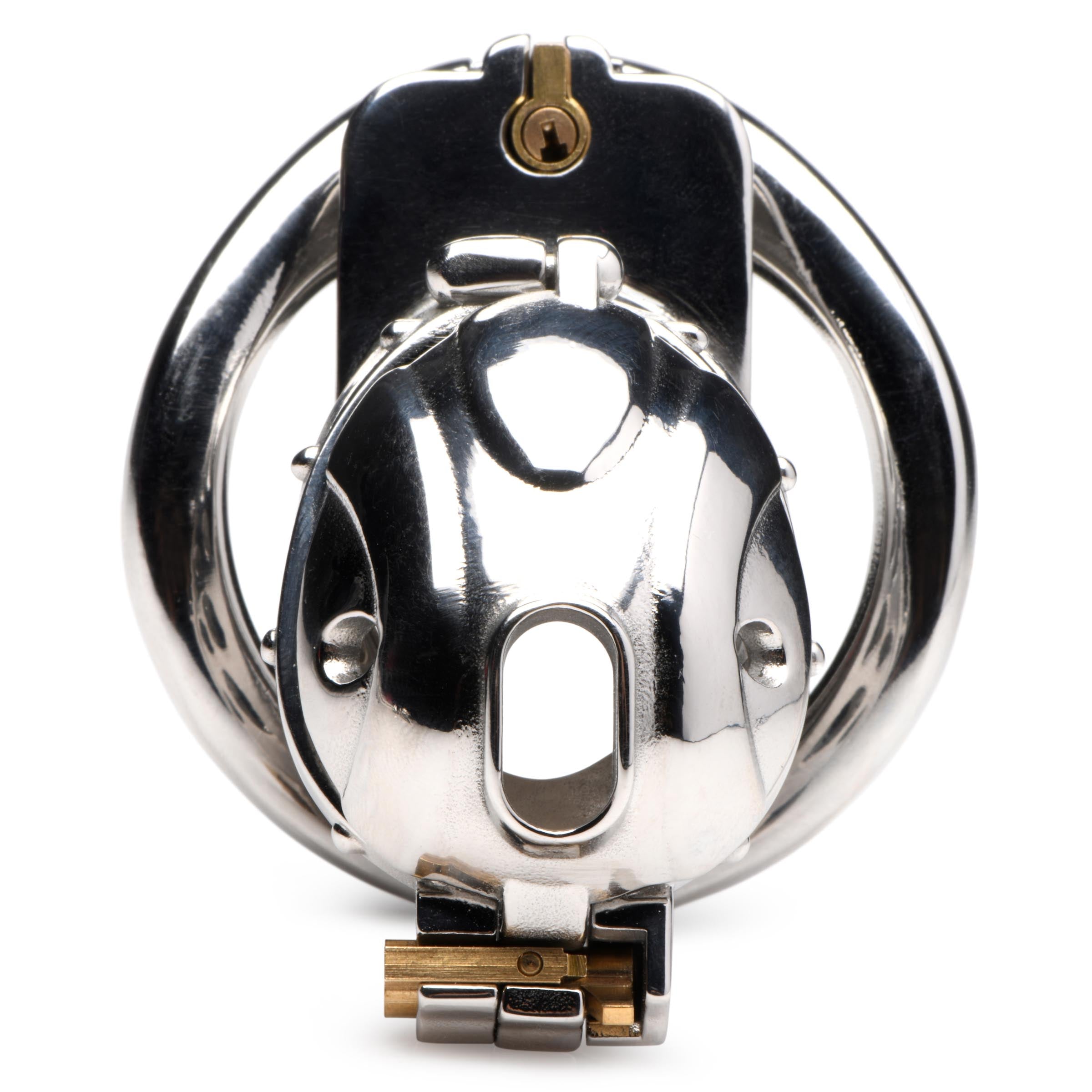 Master Series Entrapment Deluxe Locking Chastity Cage Grey