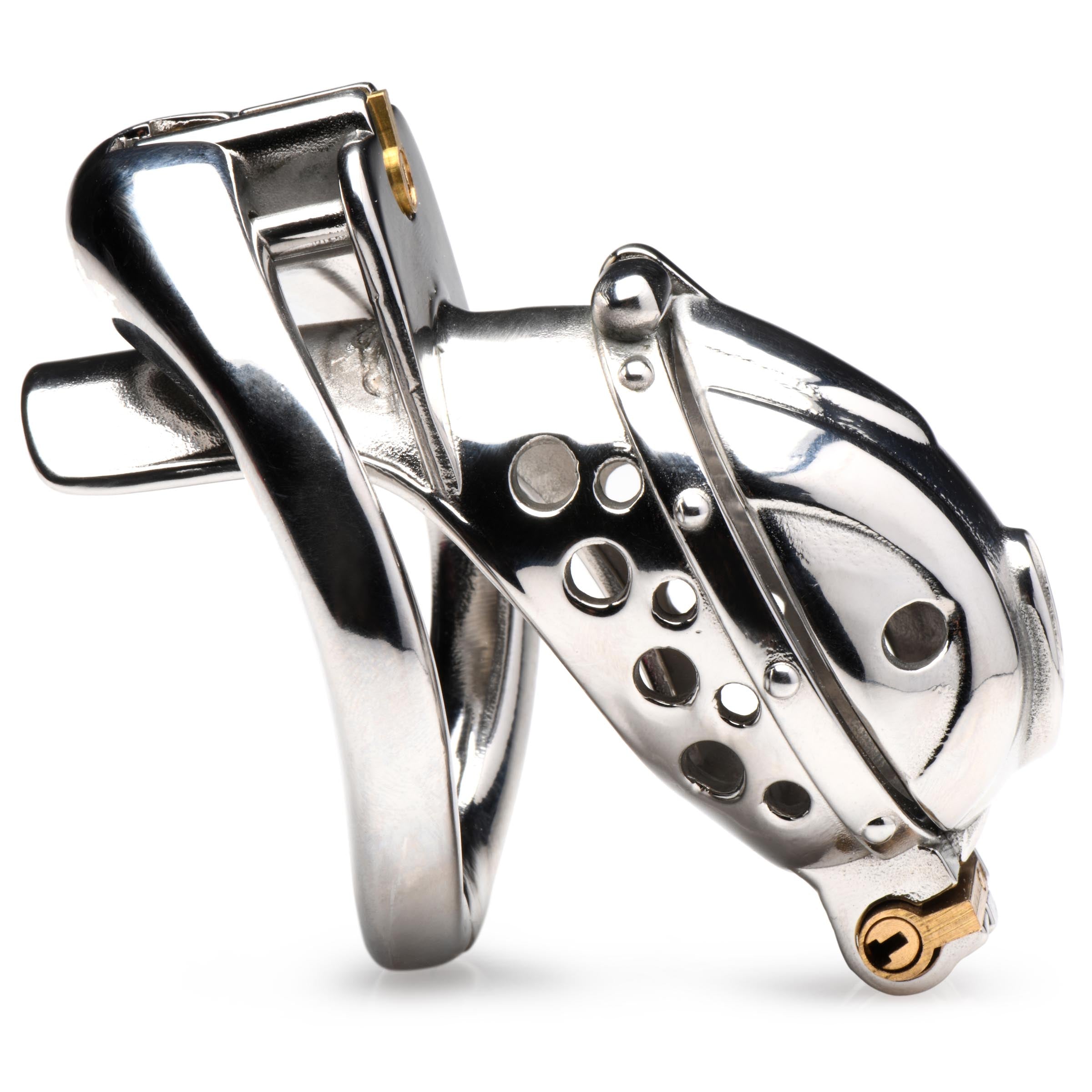 Master Series Entrapment Deluxe Locking Chastity Cage Grey