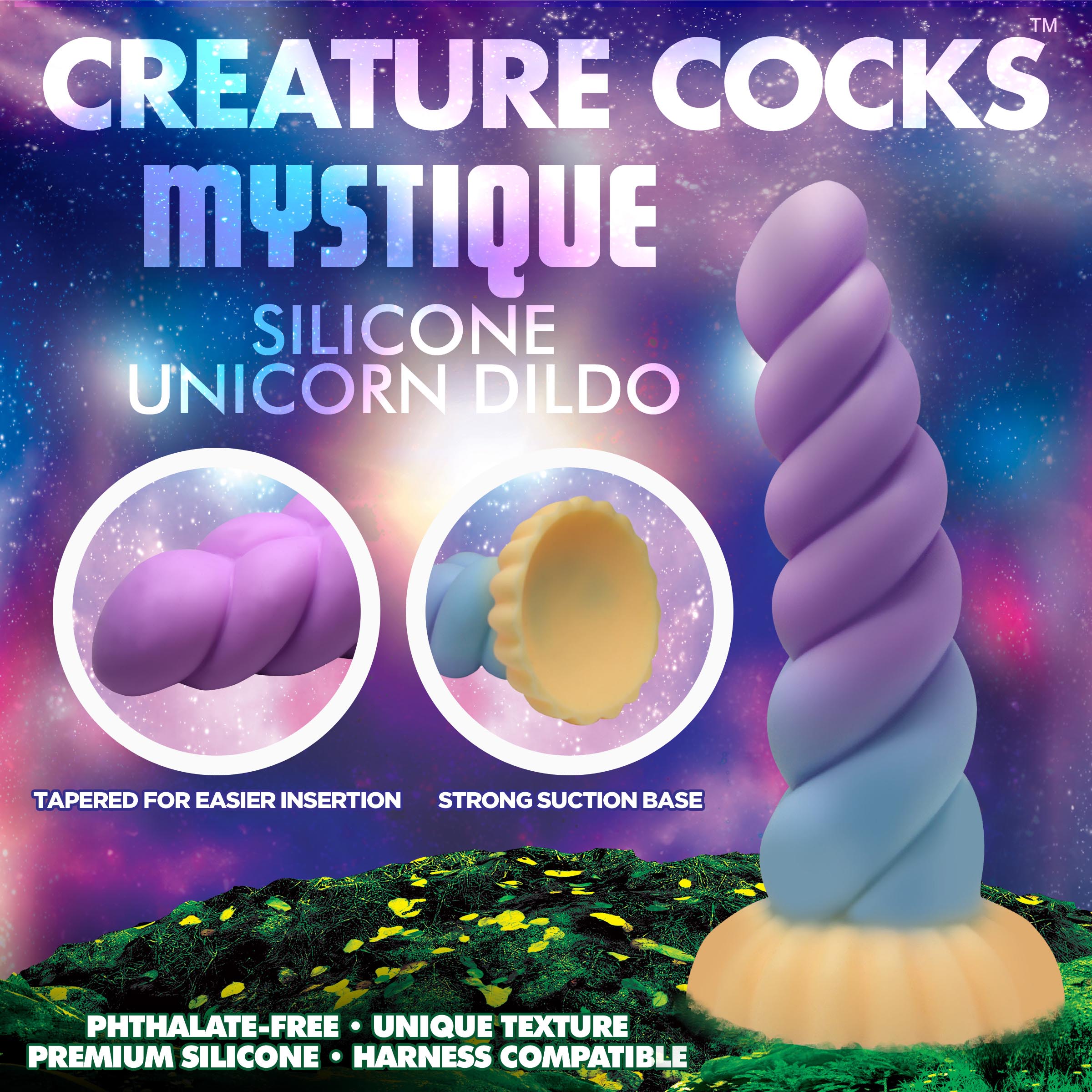Creature Cocks Mystique Silicone Unicorn Dildo Multi