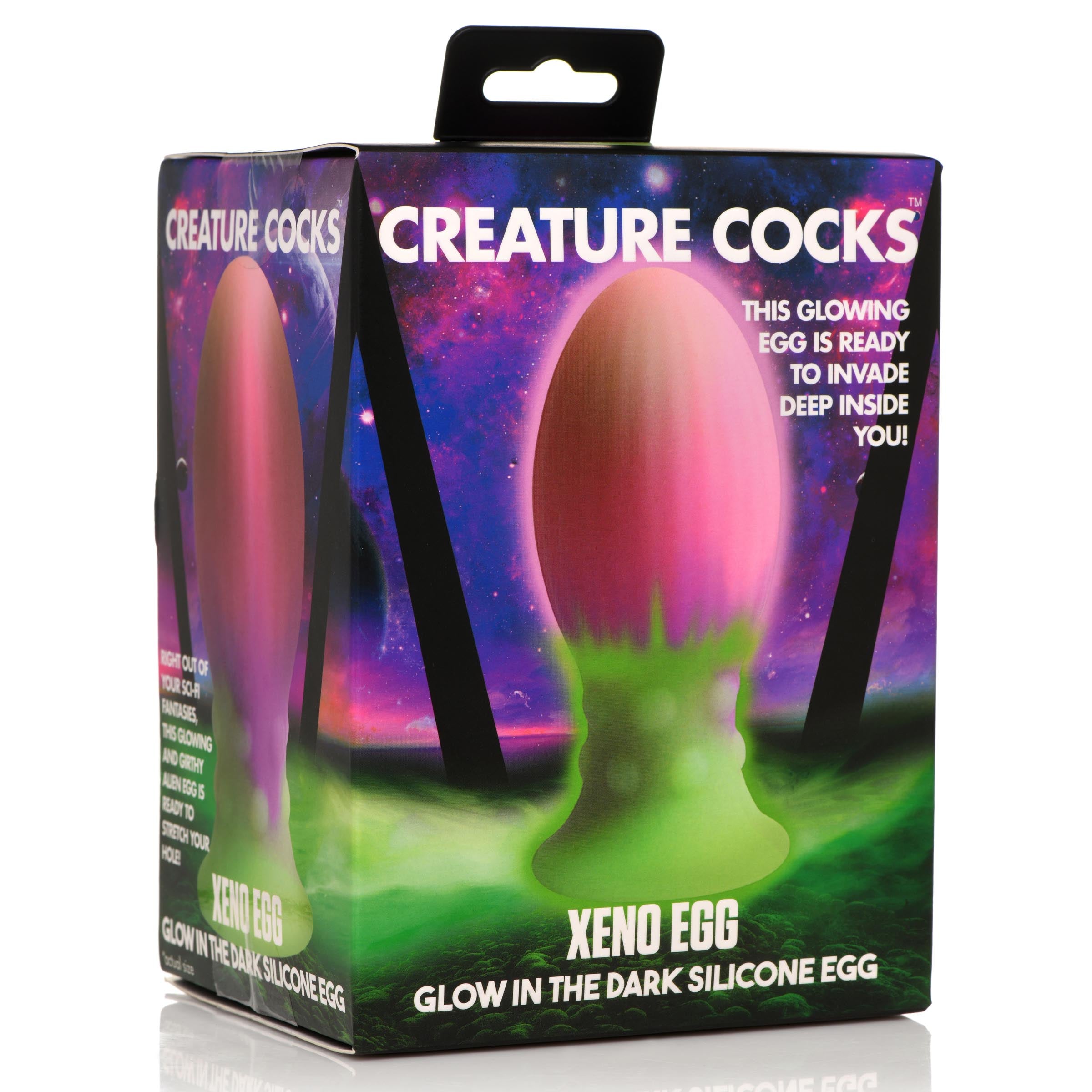 Creature Cocks Xeno Egg Glow in the Dark Silicone Egg - Large Multi
