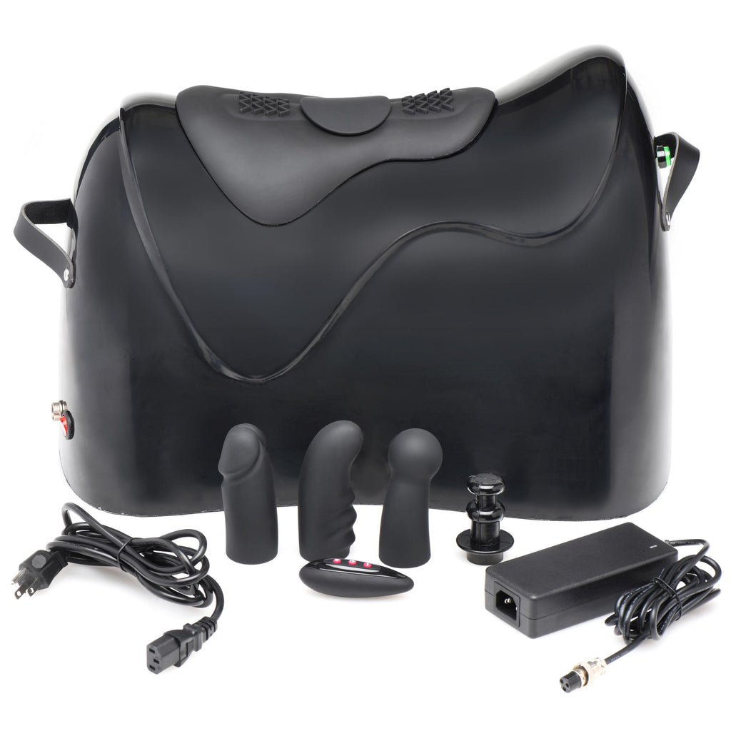 LoveBotz The Bucking Saddle 10X Thrusting and Vibrating Saddle Sex Machine Black
