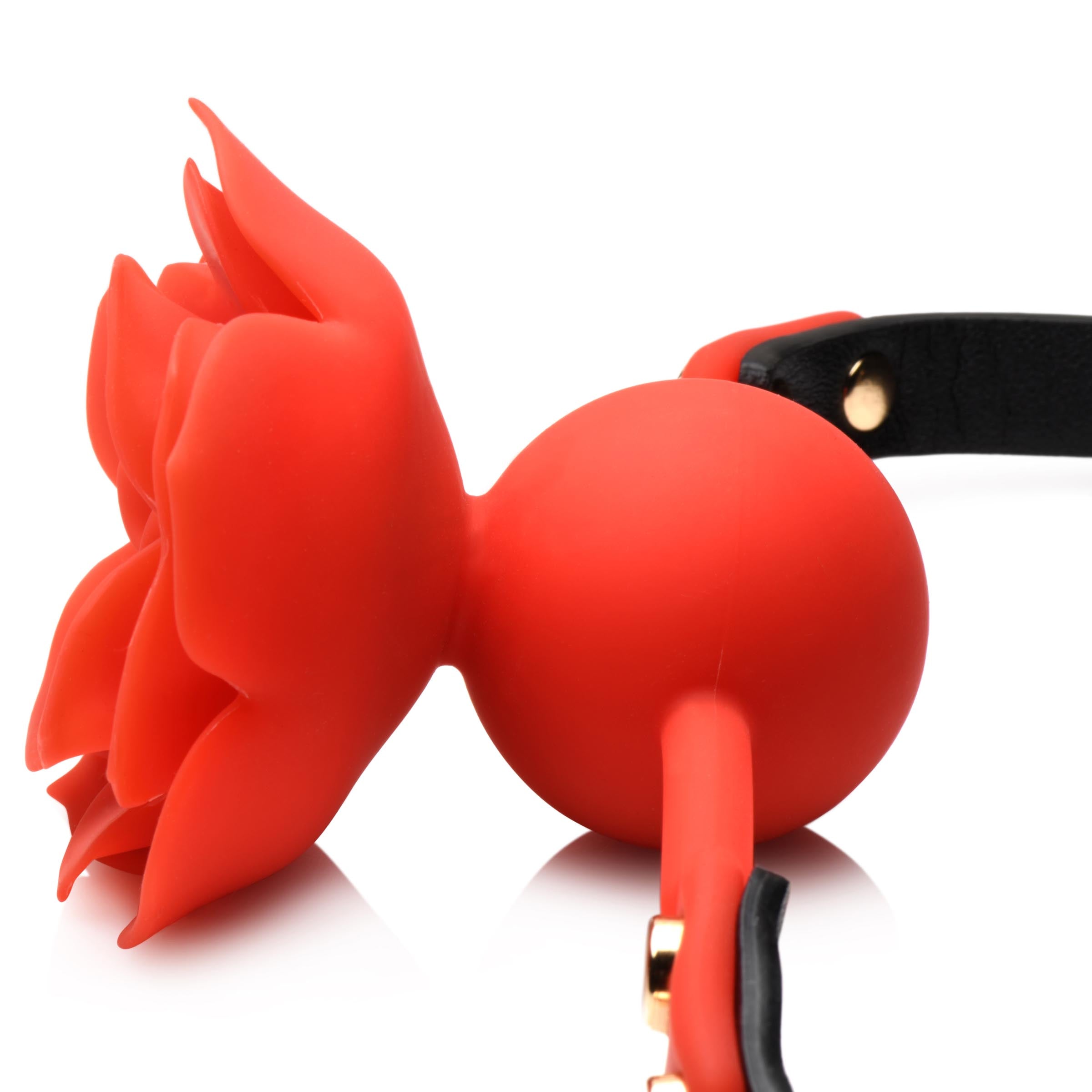 Master Series Blossom Silicone Breathable Rose Gag Red