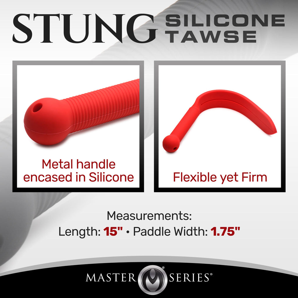 Master Series Stung Silicone Tawse - Red Red