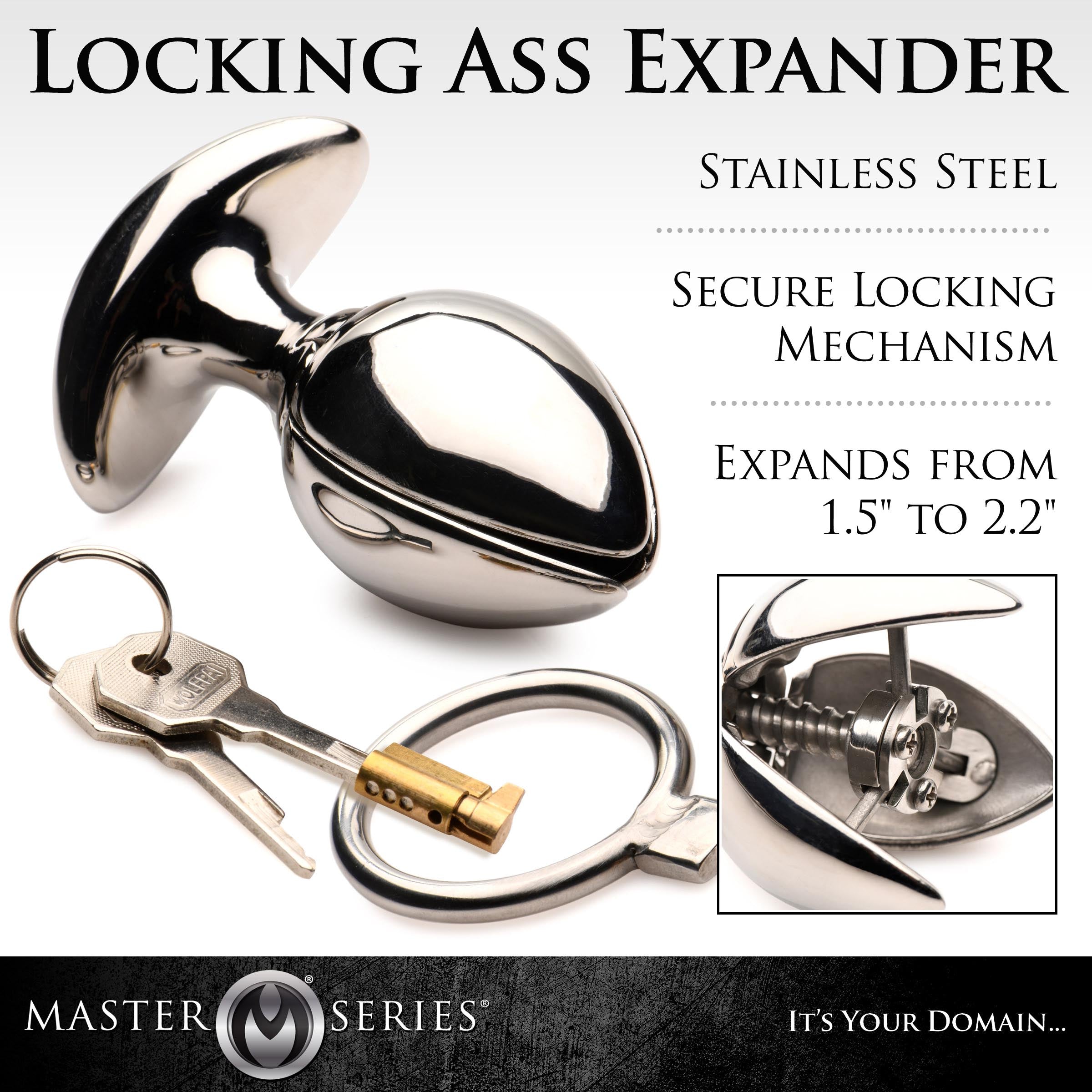 Master Series Ass Vault Locking Anal Expander Grey