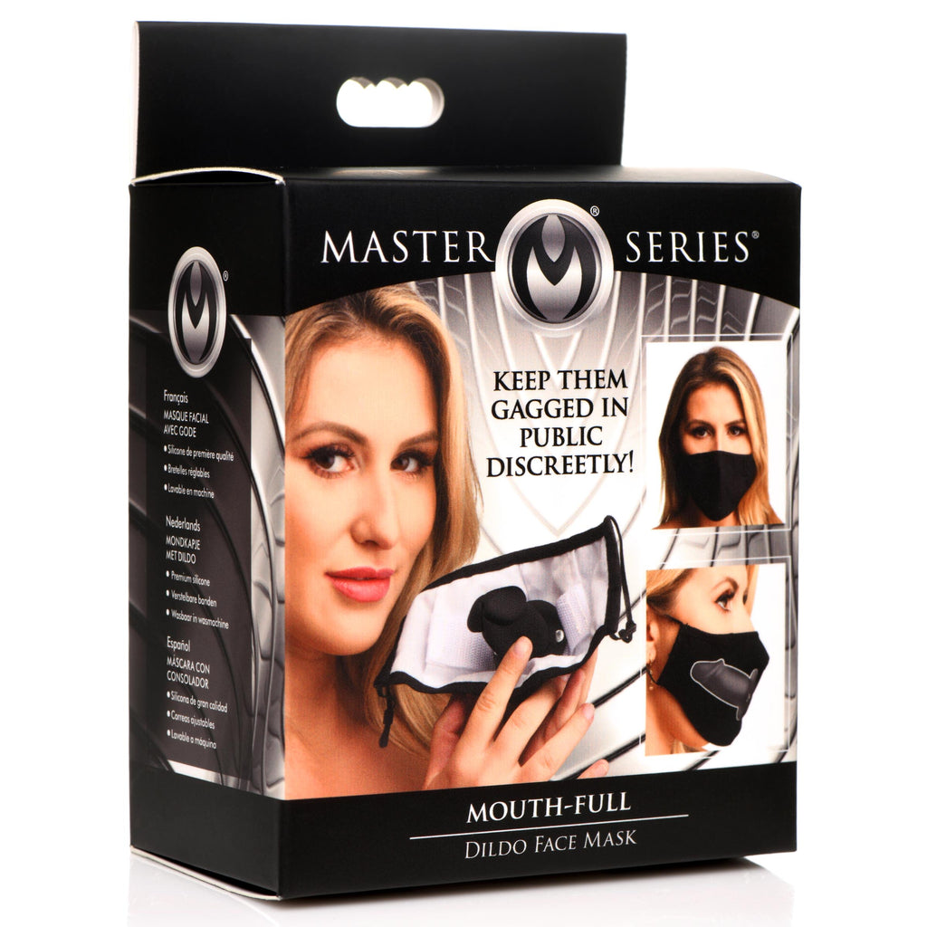 Master Series Mouth-Full Dildo Face Mask Black