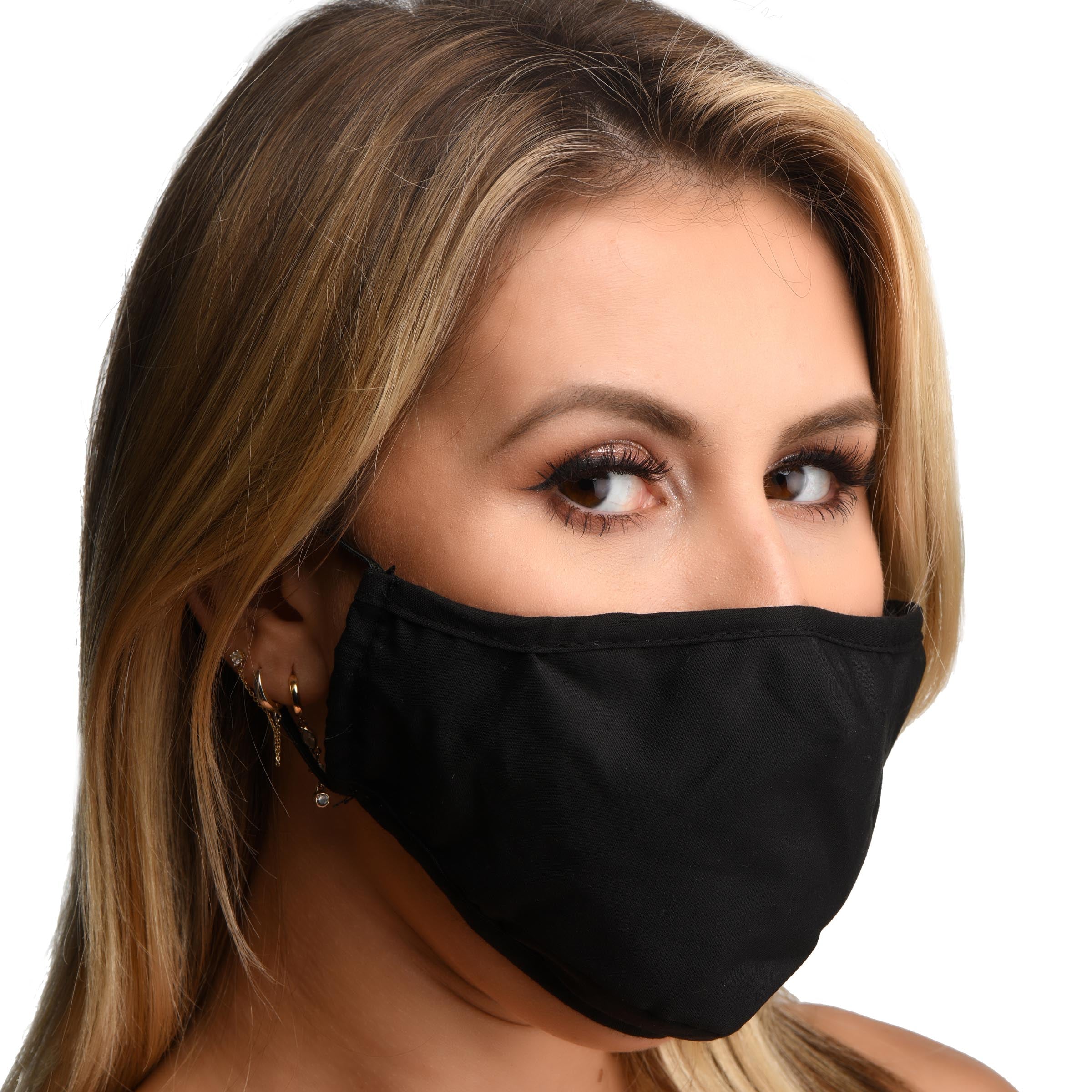 Master Series Mouth-Full Dildo Face Mask Black