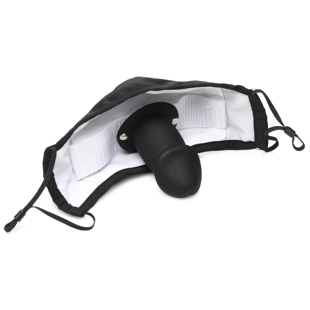 Master Series Mouth-Full Dildo Face Mask Black