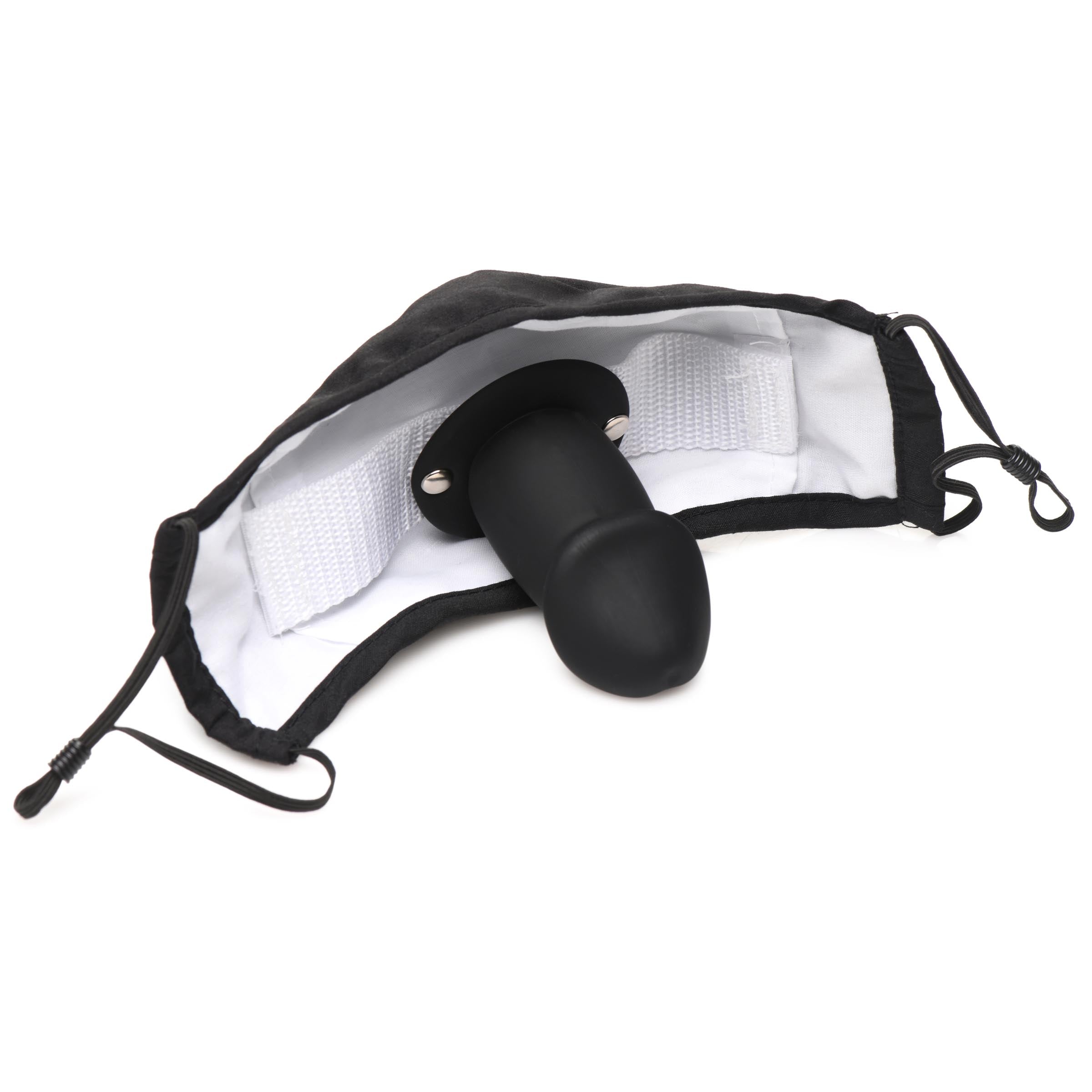 Master Series Mouth-Full Dildo Face Mask Black