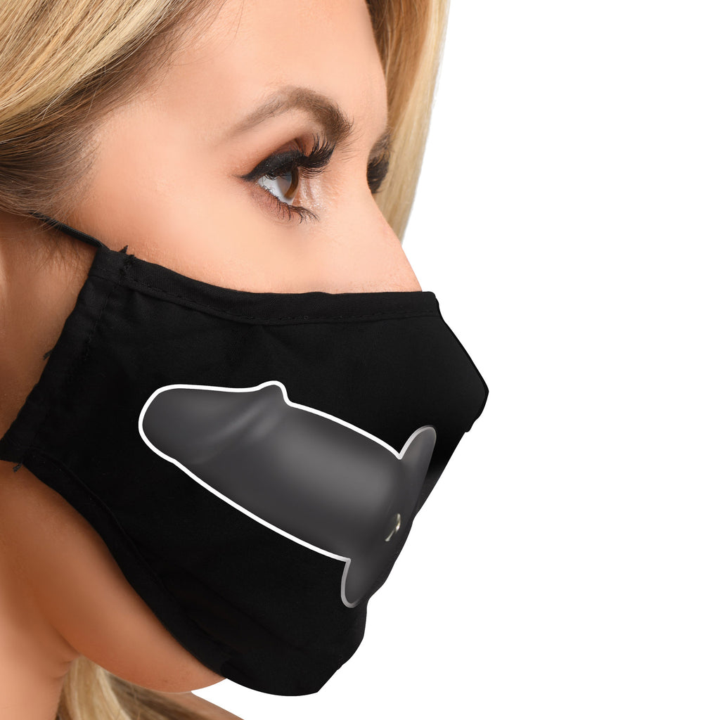 Master Series Mouth-Full Dildo Face Mask Black